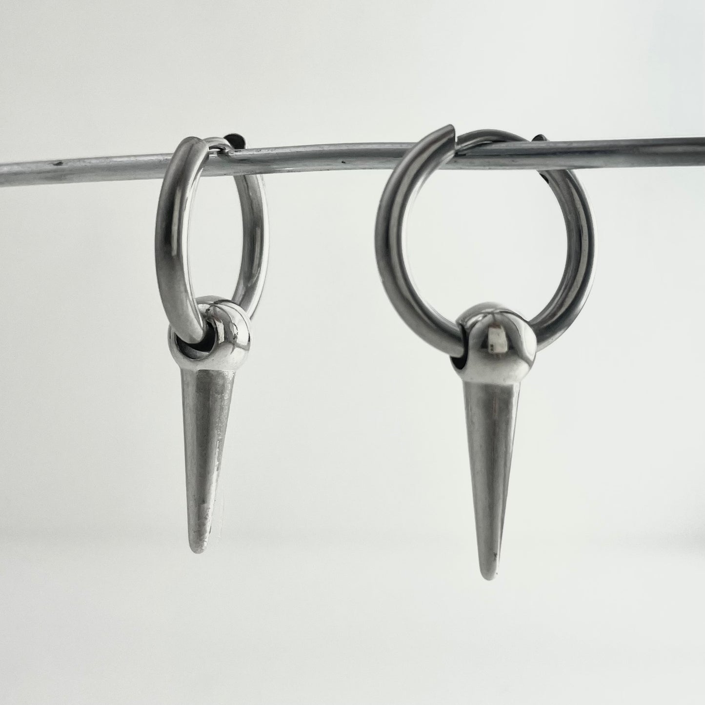 Titanium Steel Bullet Earring