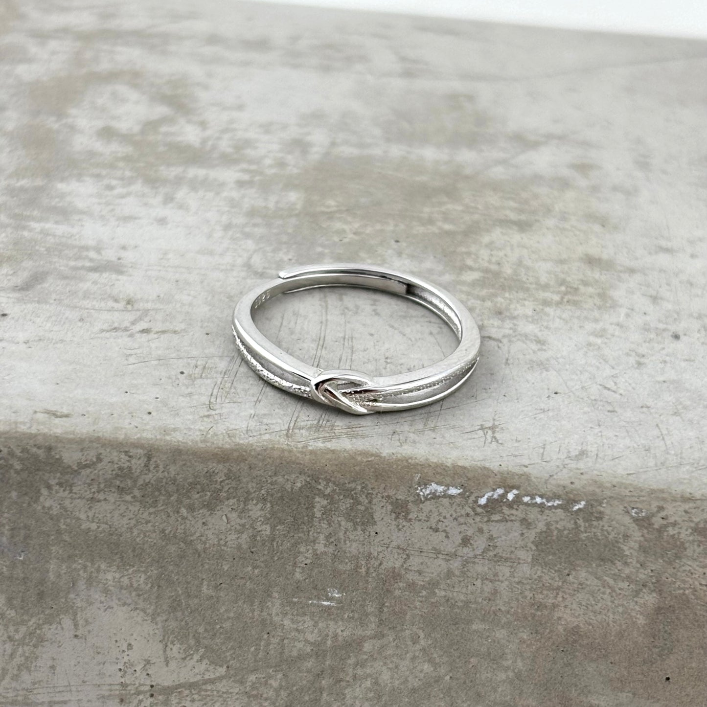 S925 Sterling Silver Knotted Classic Ring