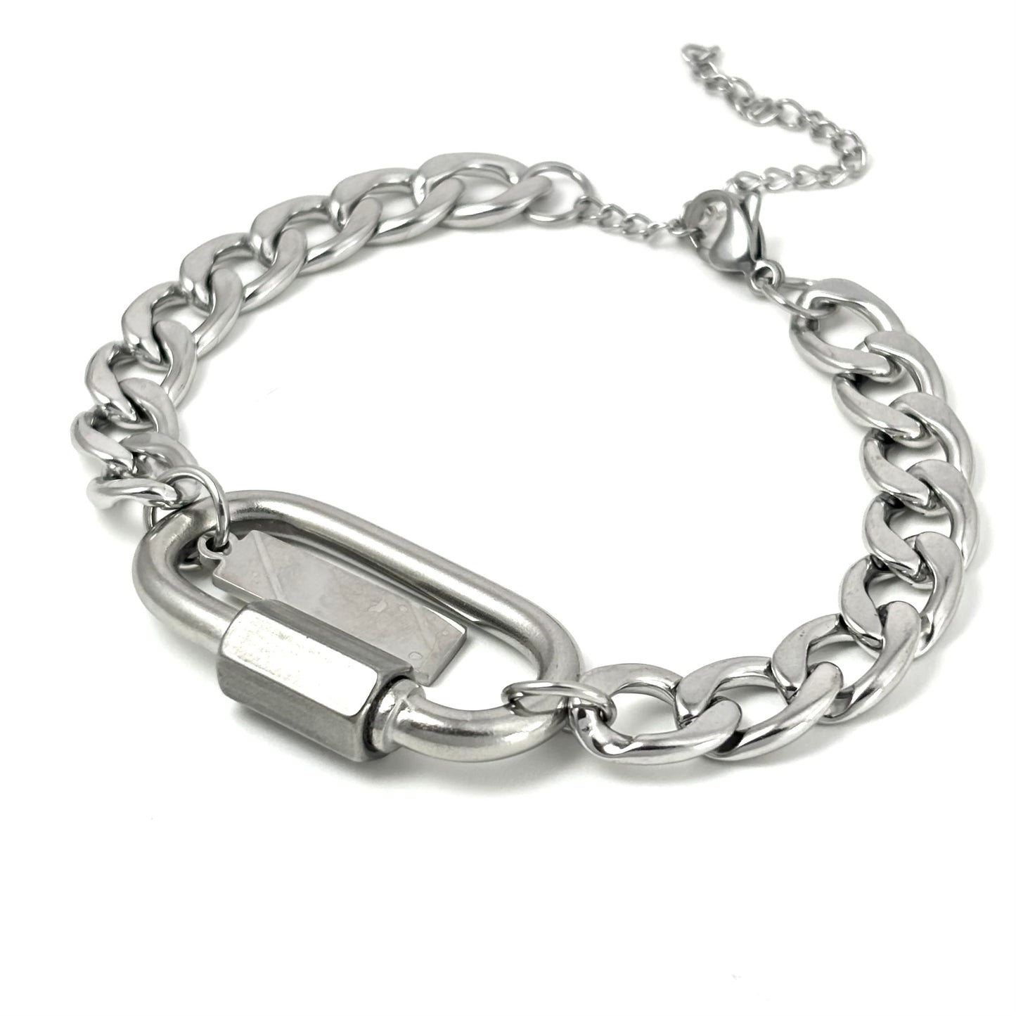 Titanium Steel Oval Screw Clasp Bracelet