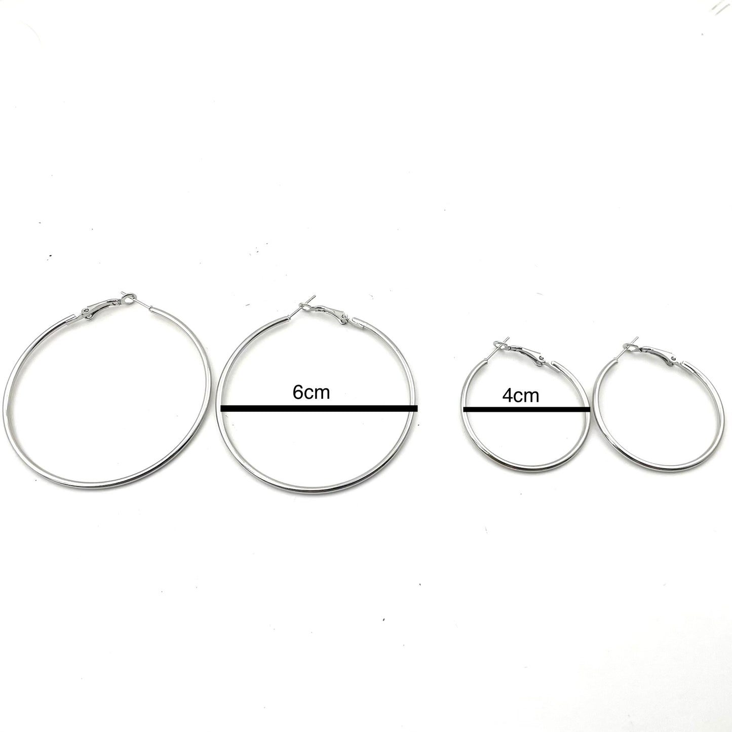 Minimalist Round Hoop Waterproof Earrings in Titanium