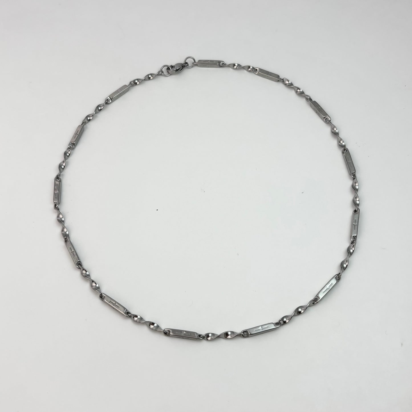 Titanium Steel Bamboo Patchwork Necklace