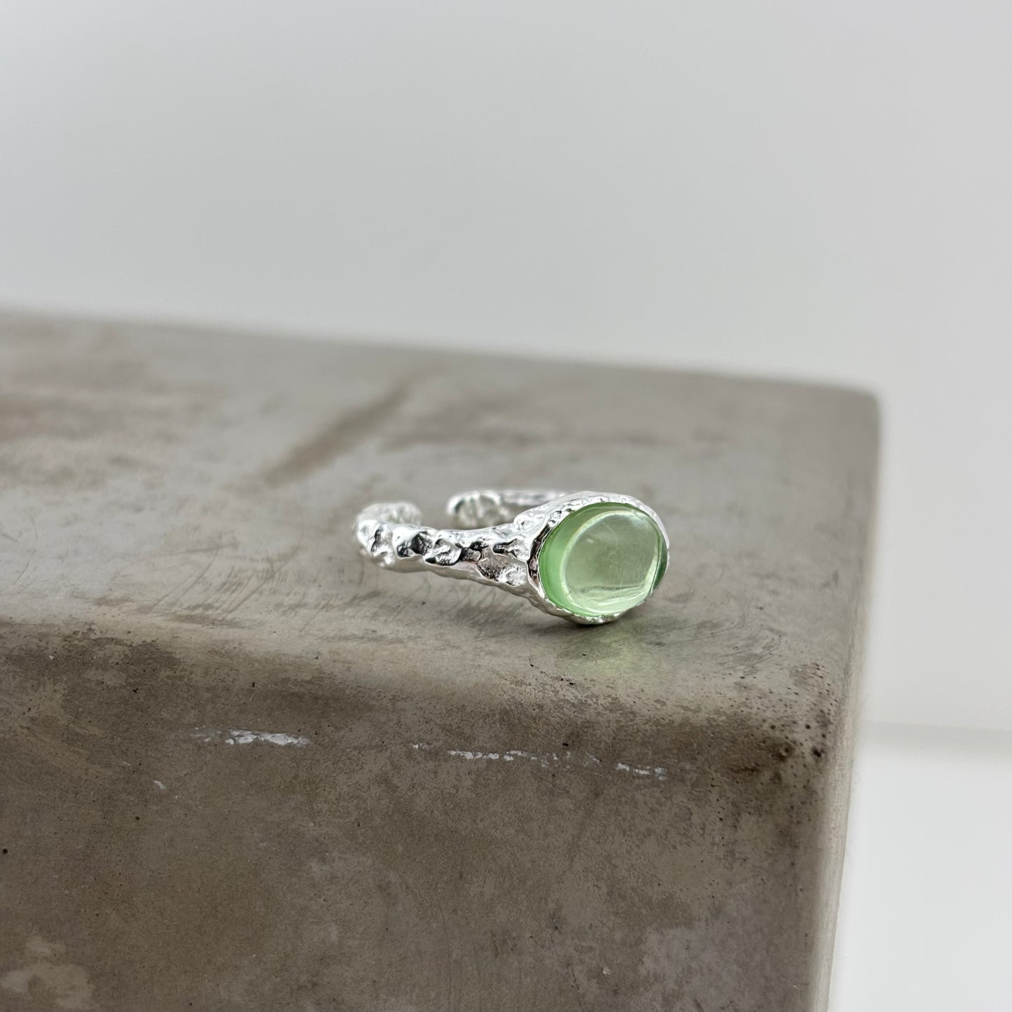 S925 Sterling Silver Emerald Ring