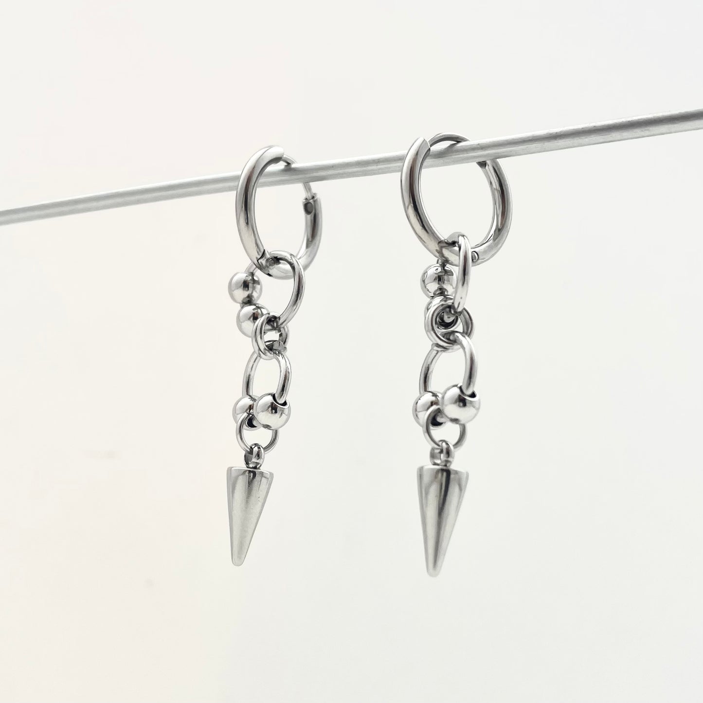 Titanium Steel Double Hoop Earrings