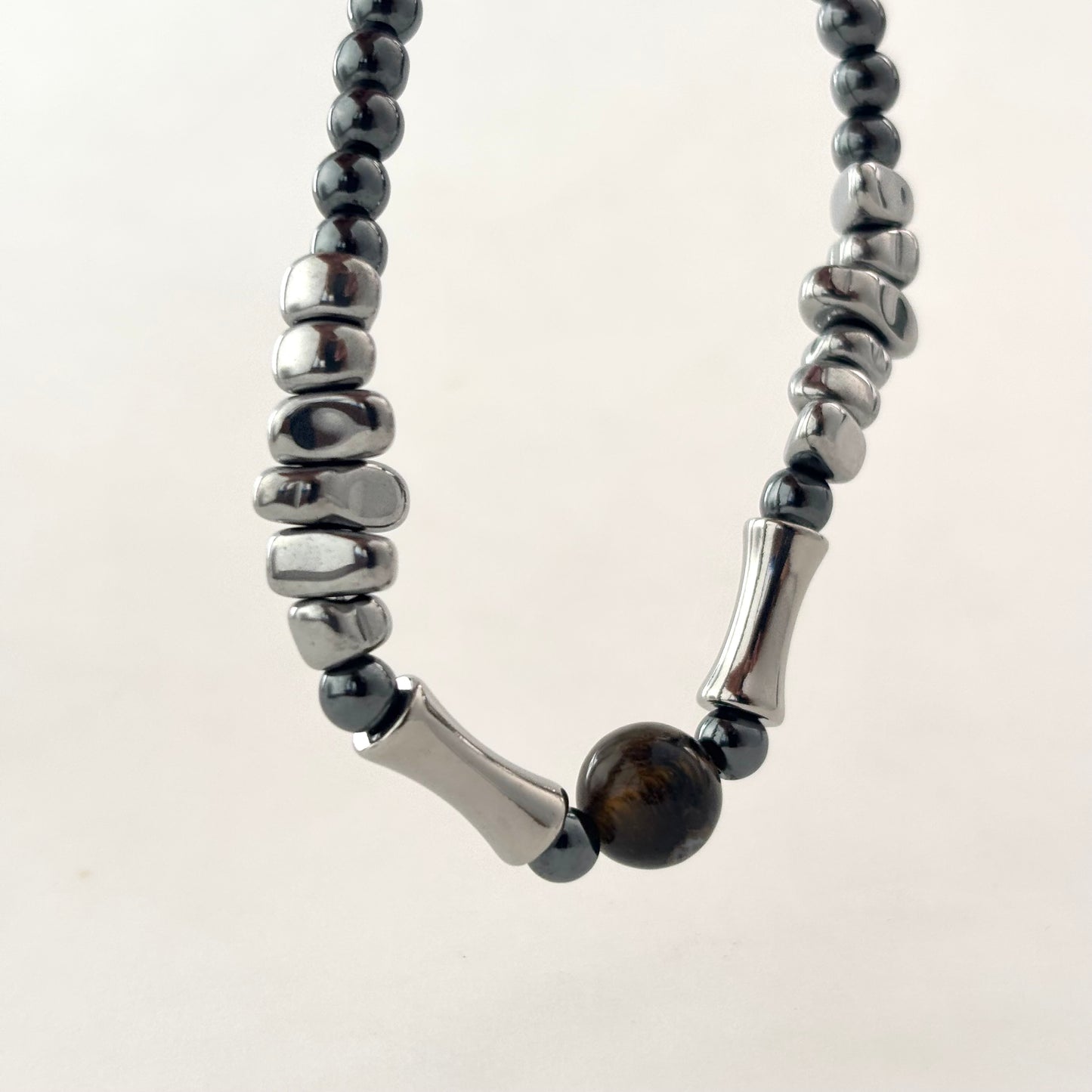 Tiger Eye Crushed Stone Design Bracelet