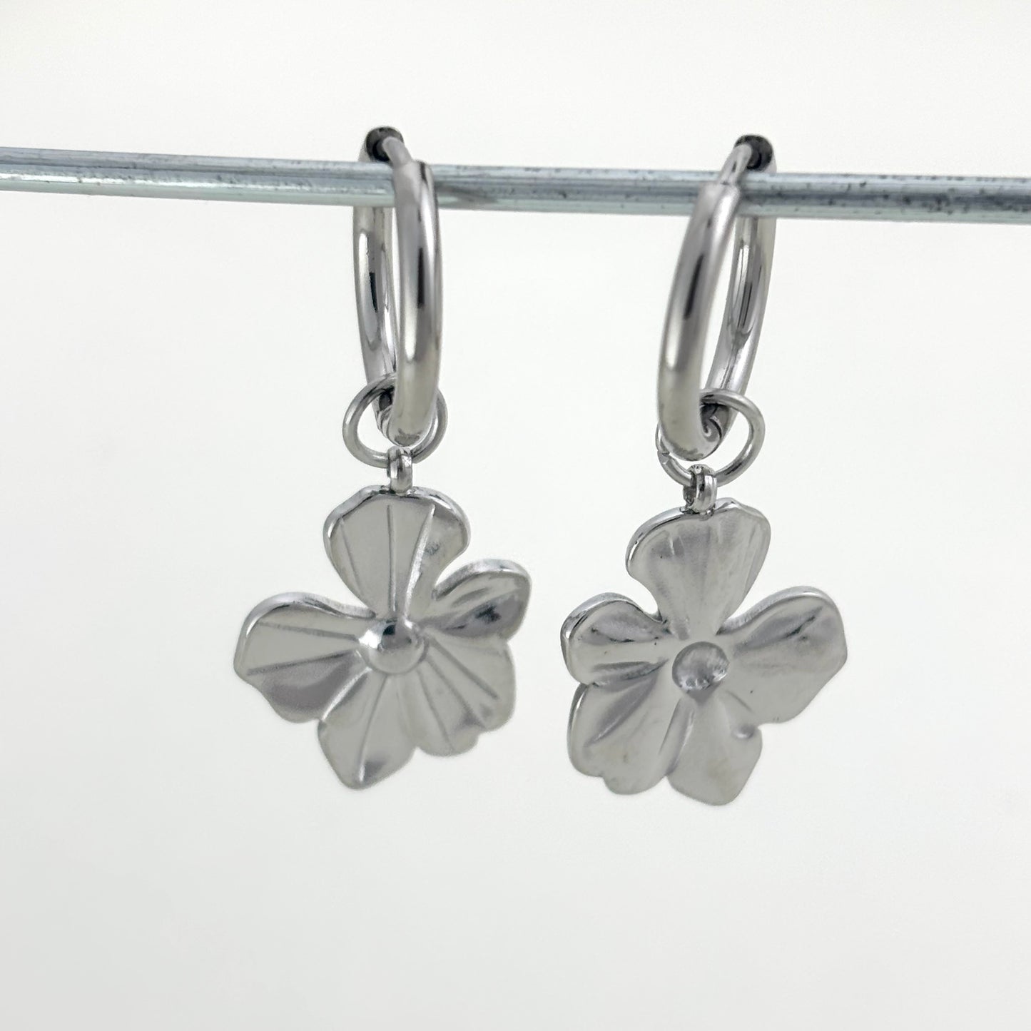 Titanium Flower Earrings
