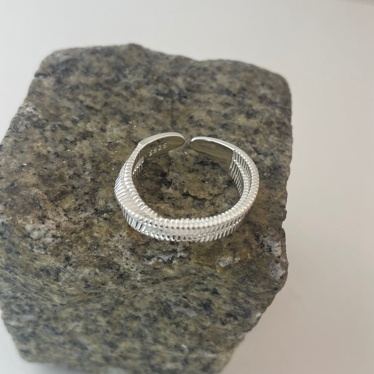 S925 Sterling Silver Multi-Layer Open Ring