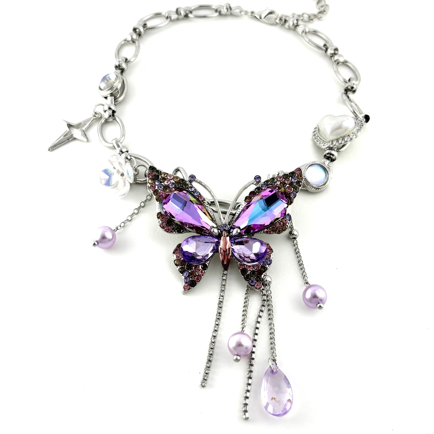 Dreamy Purple Butterfly Choker