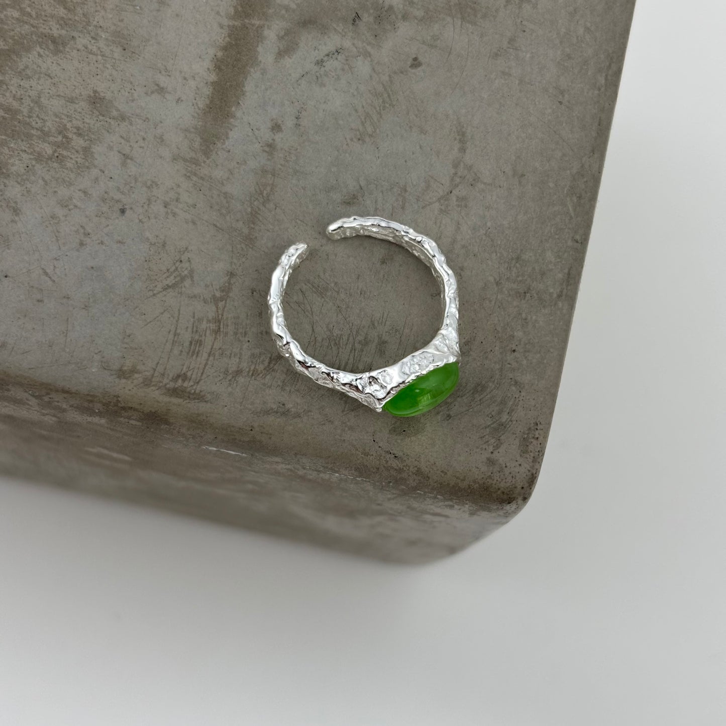 S925 Sterling Silver Emerald Ring