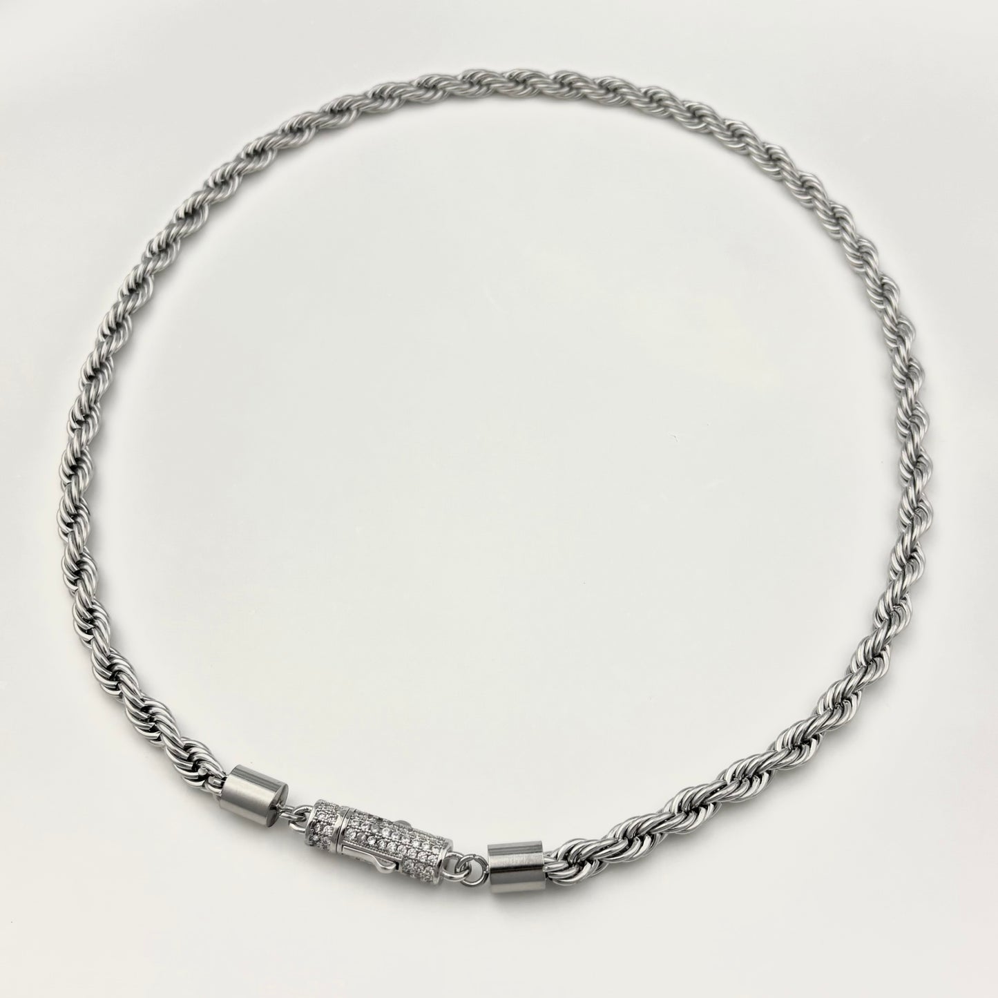 Titanium Twist Design Necklace
