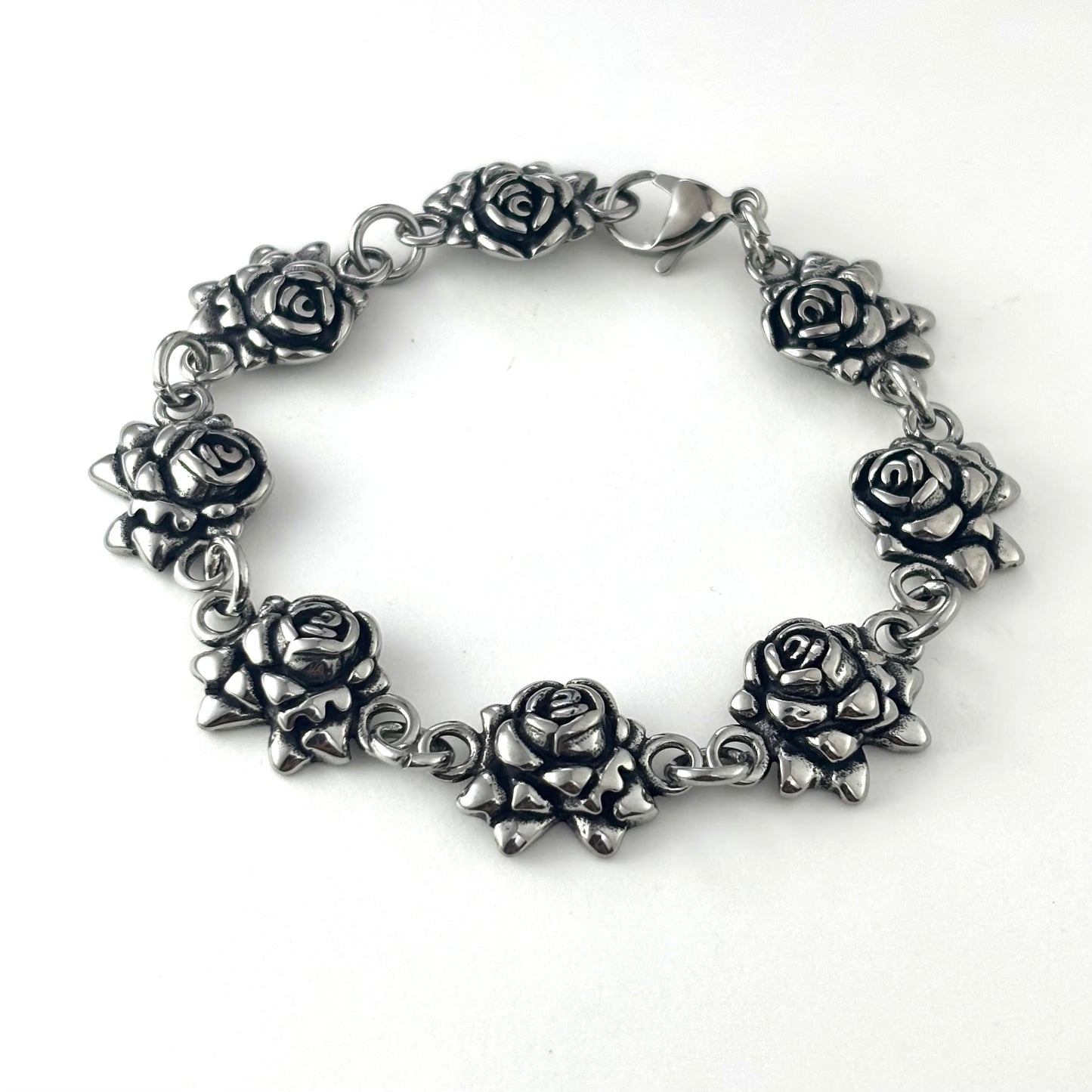 Titanium Chunky Rose Bracelet
