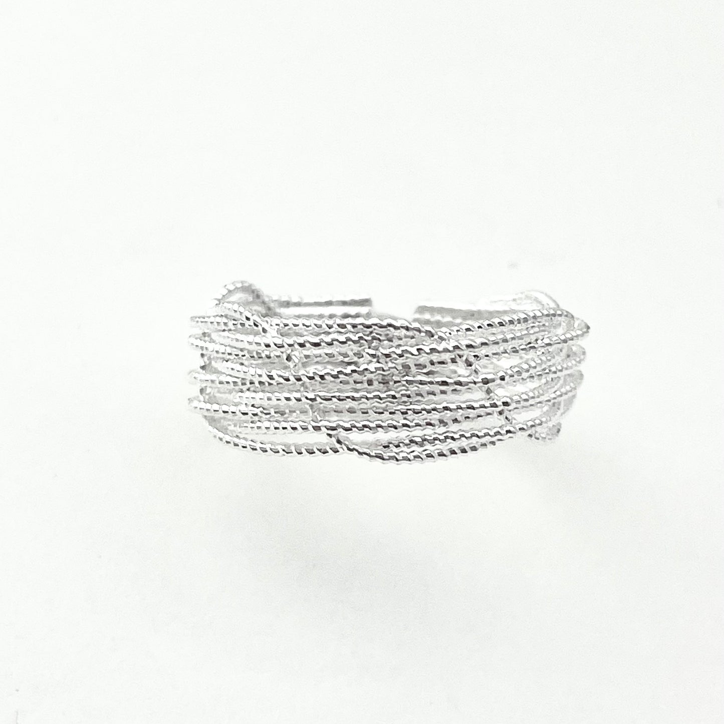 S925 Sterling Silver Sparkling Open Ring