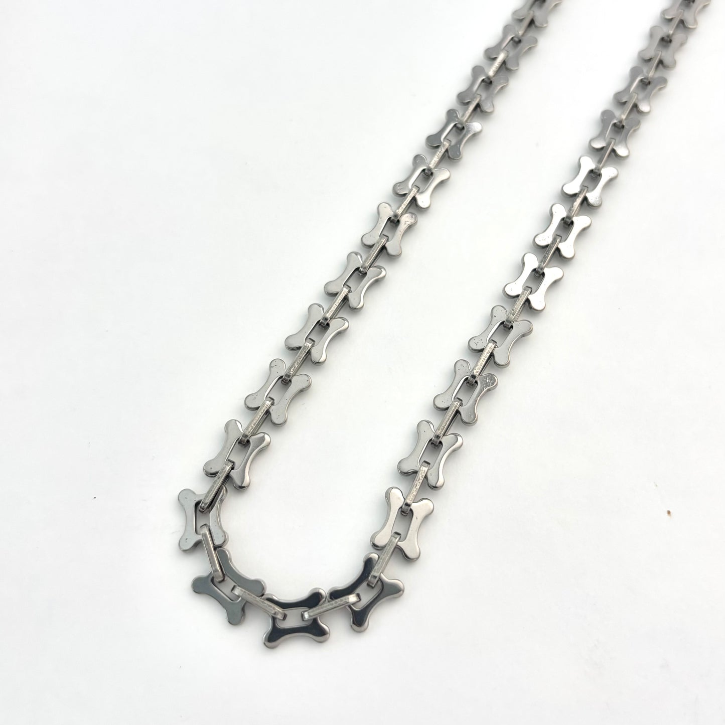 Titanium Steel Glossy Cross Link Necklace