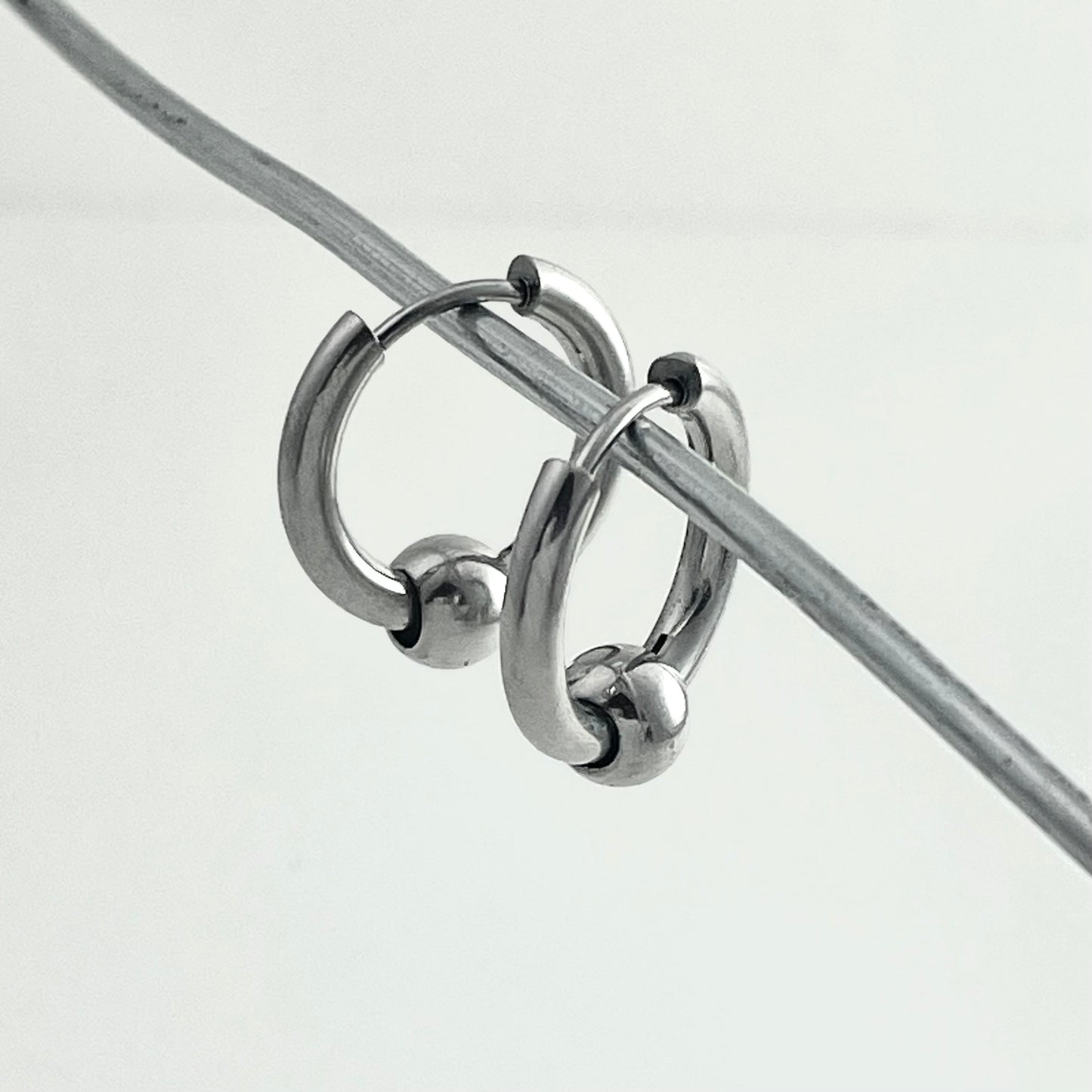 Classic Bead Hoop Earrings