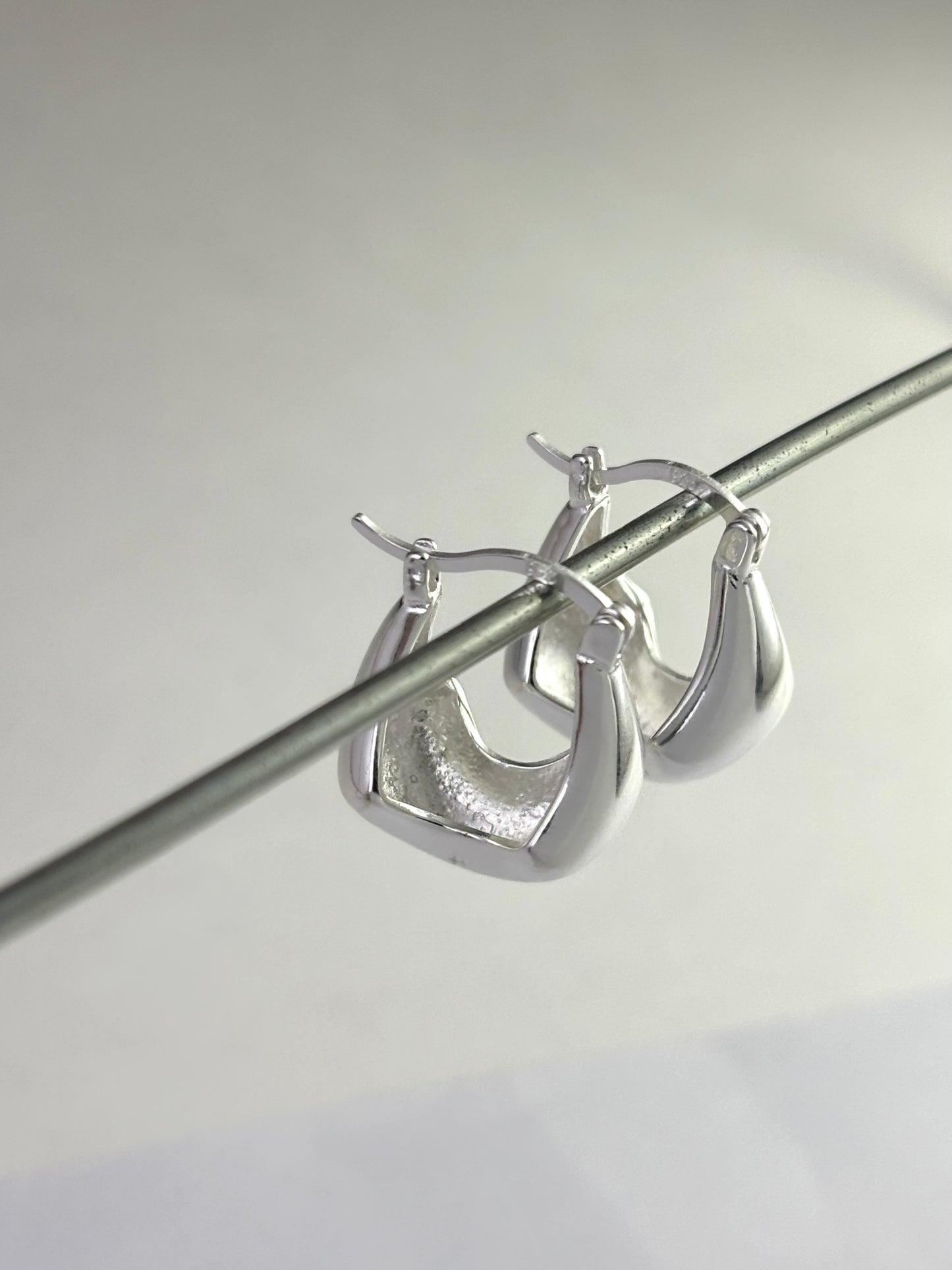 S925 Sterling Silver Wide Earrings