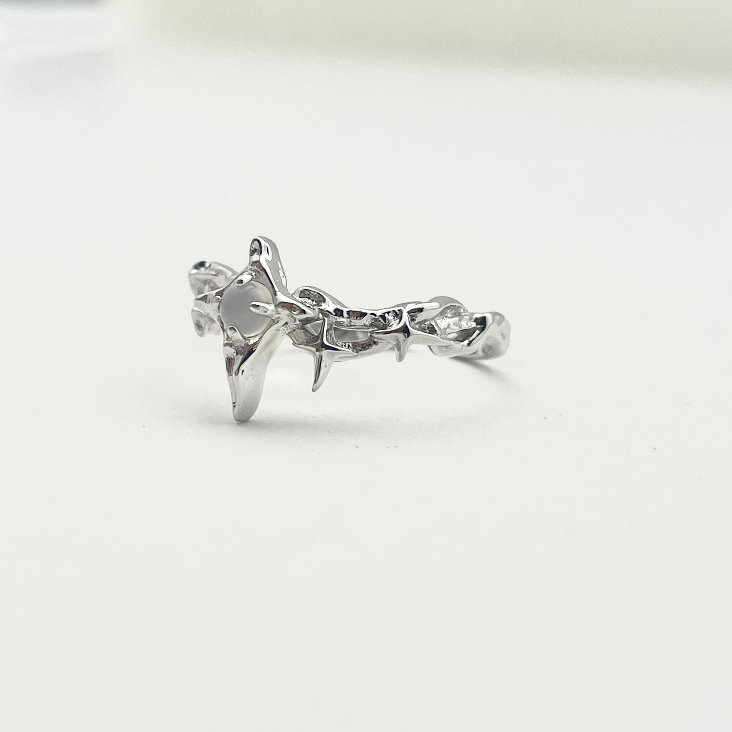 S925 Sterling Silver Flow-Shaped Ring