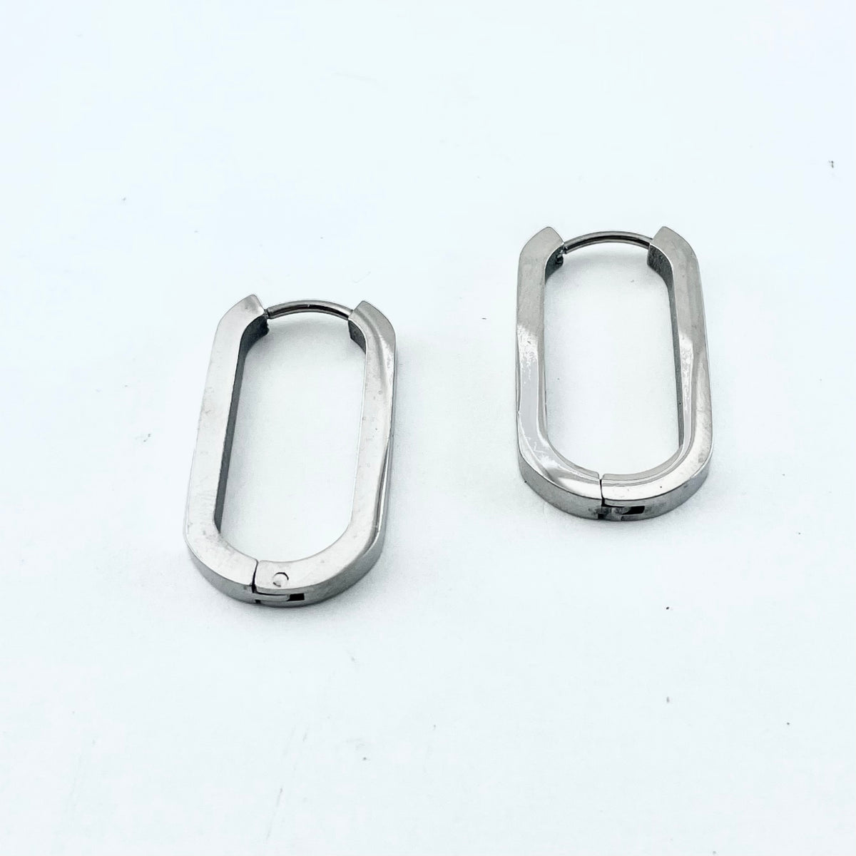 Titanium-Steel Waterproof Minimalist Oval Earrings