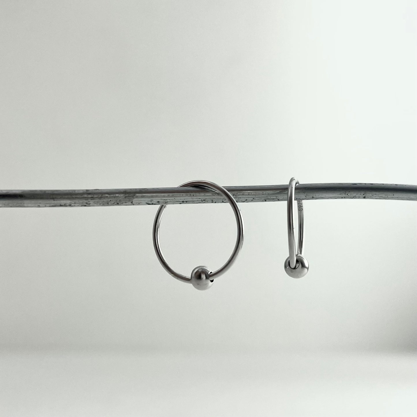 S925 Sterling Silver Bean Earrings Hoops