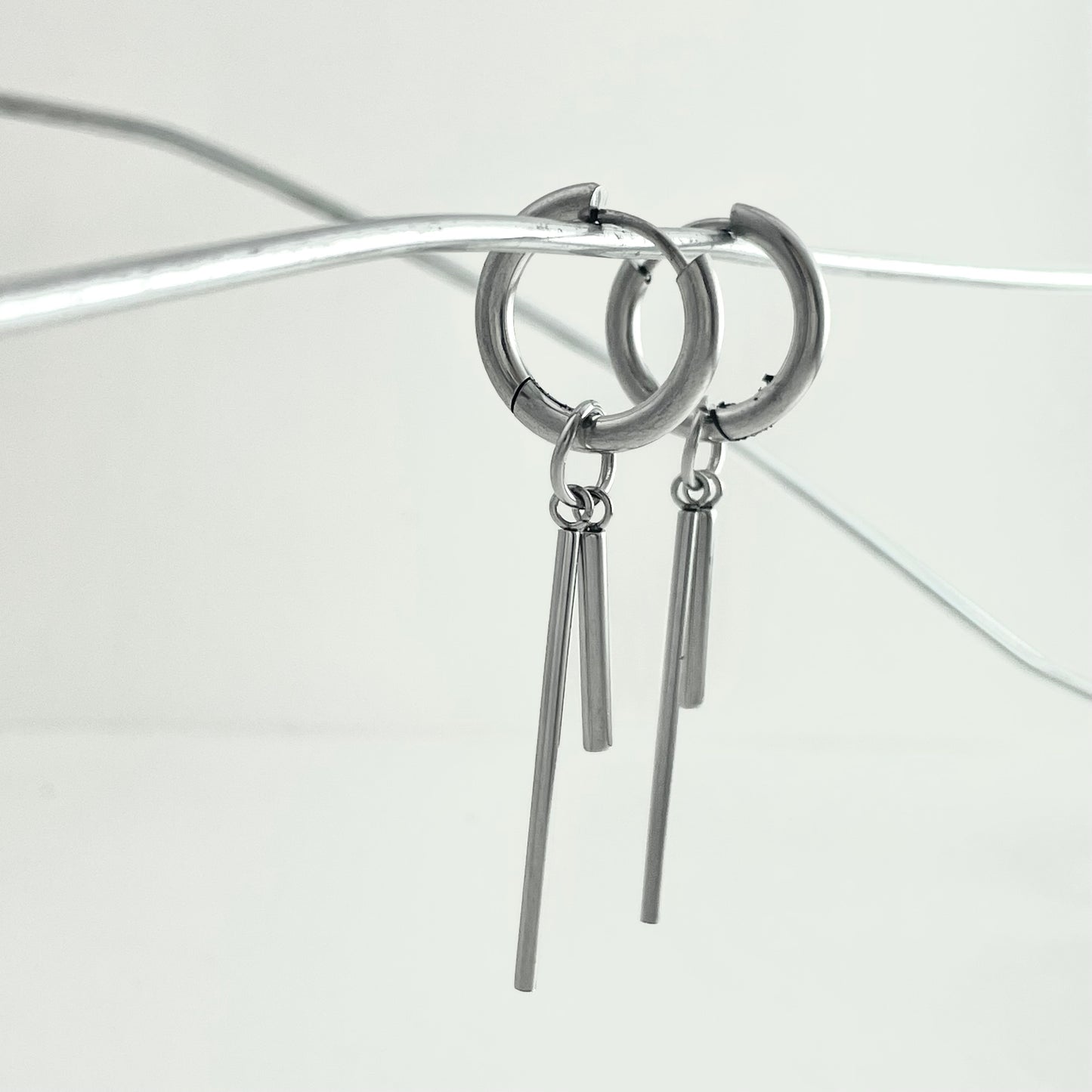 Titanium Steel Pendant Earrings