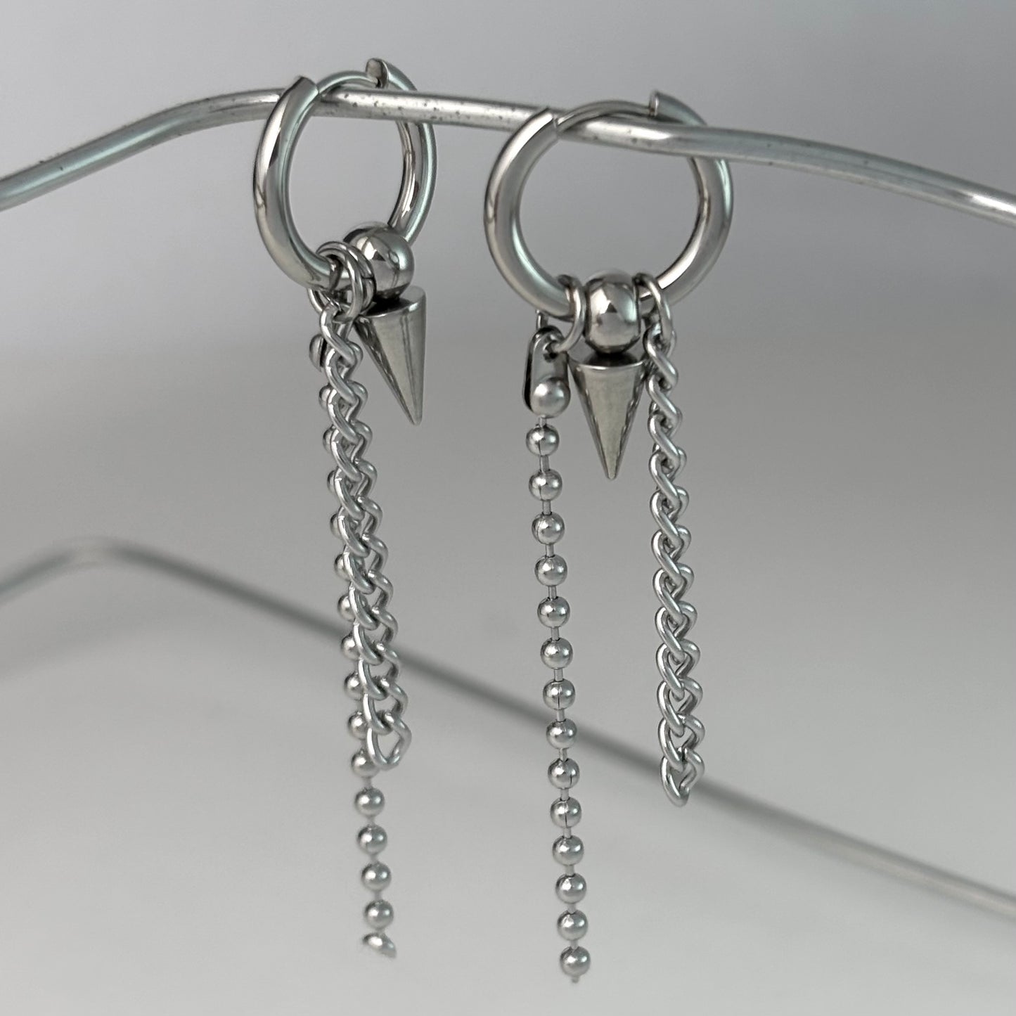Customized Titanium Bullet Dangle Earrings