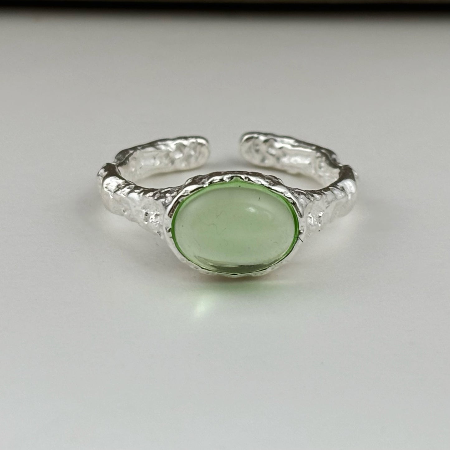 S925 Sterling Silver Emerald Ring