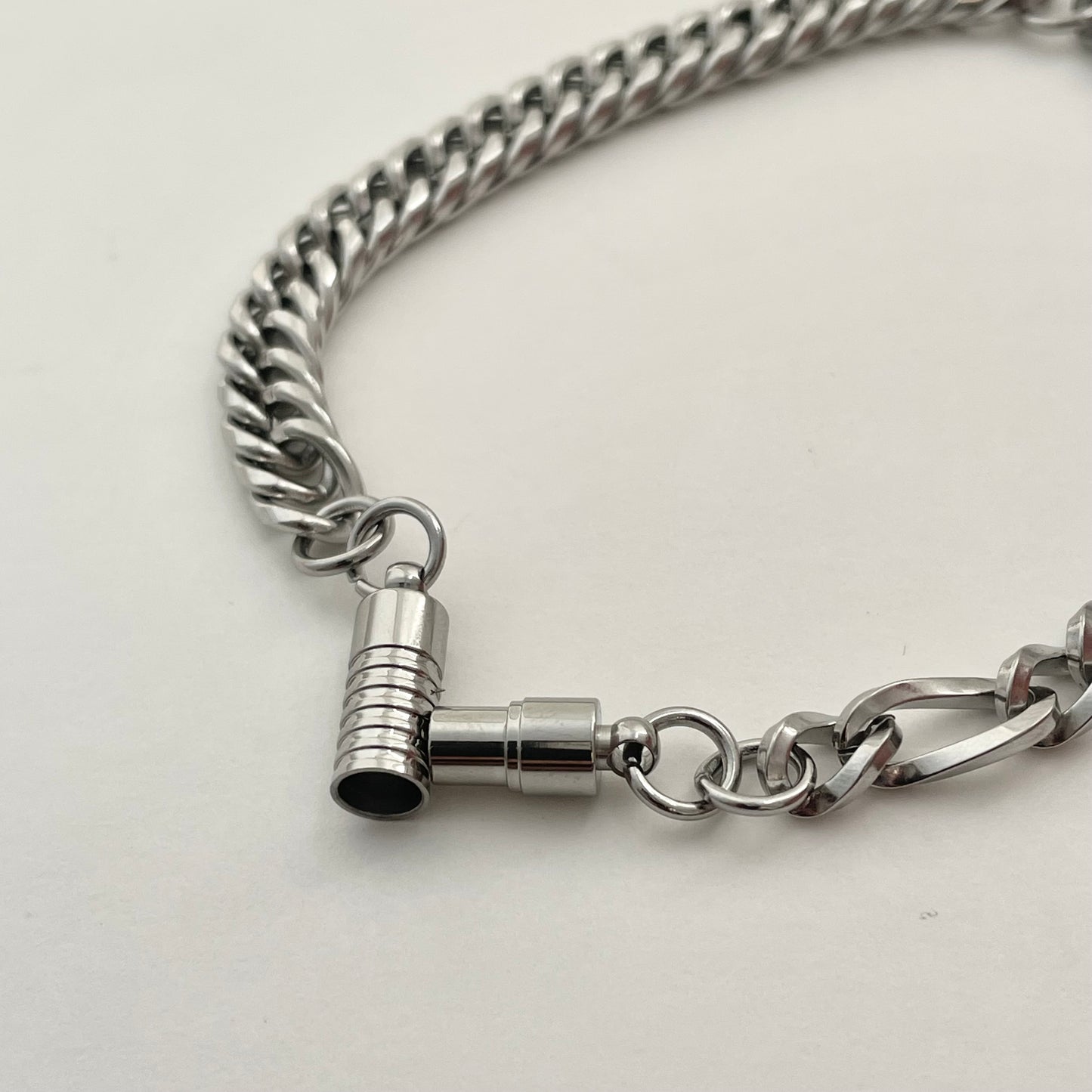 Titanium Steel Cylinder Link Bracelet