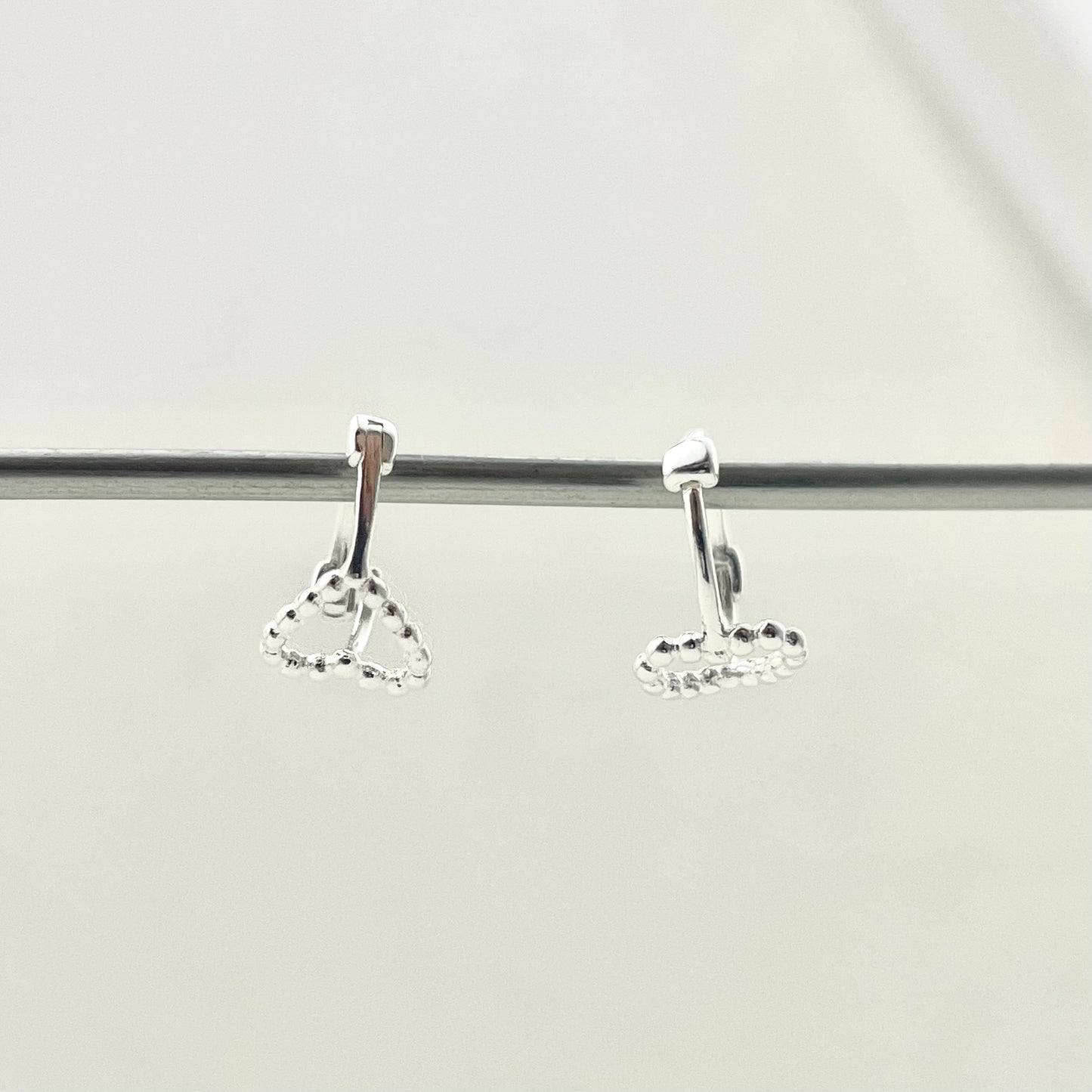 S925 Openwork Heart Earrings