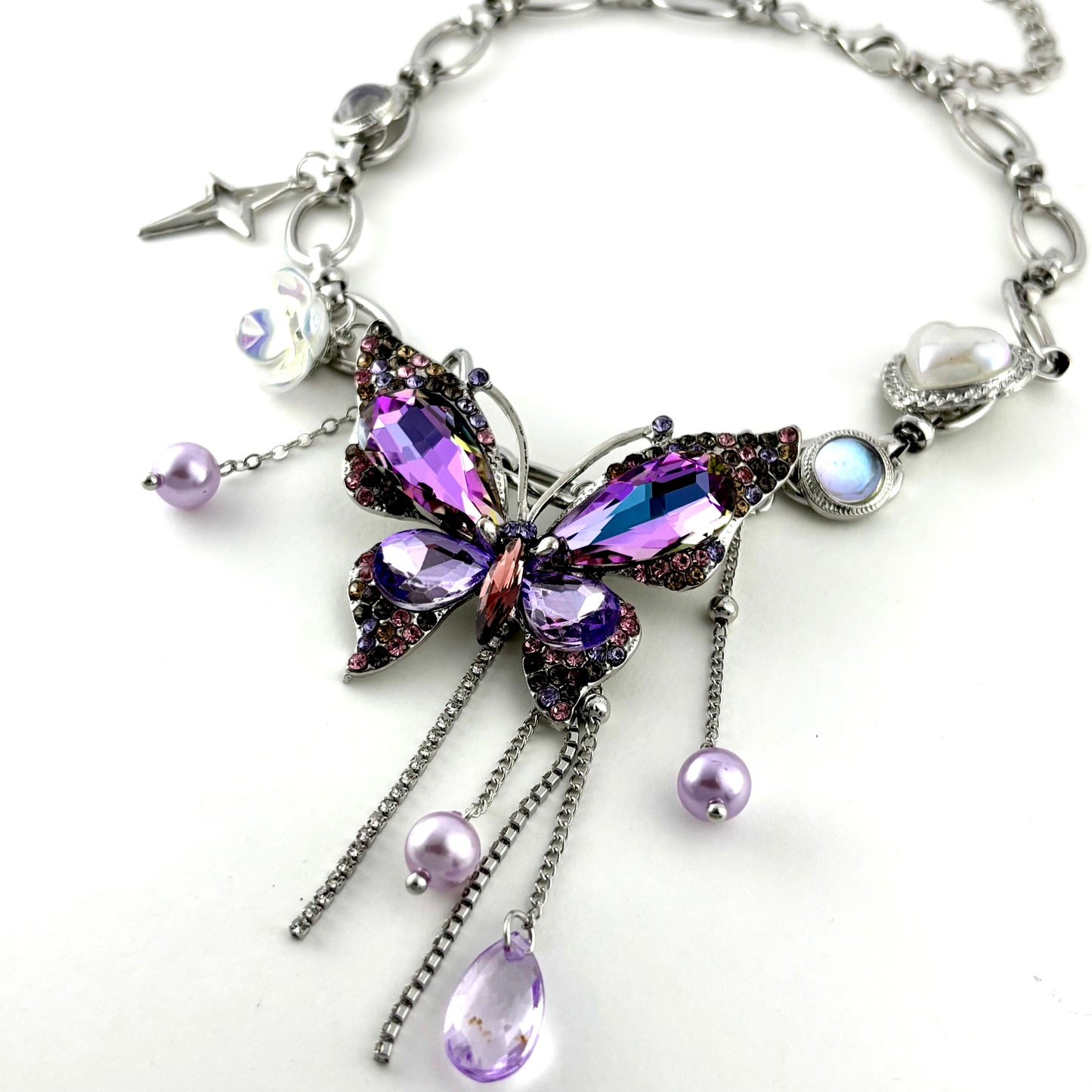 Dreamy Purple Butterfly Choker