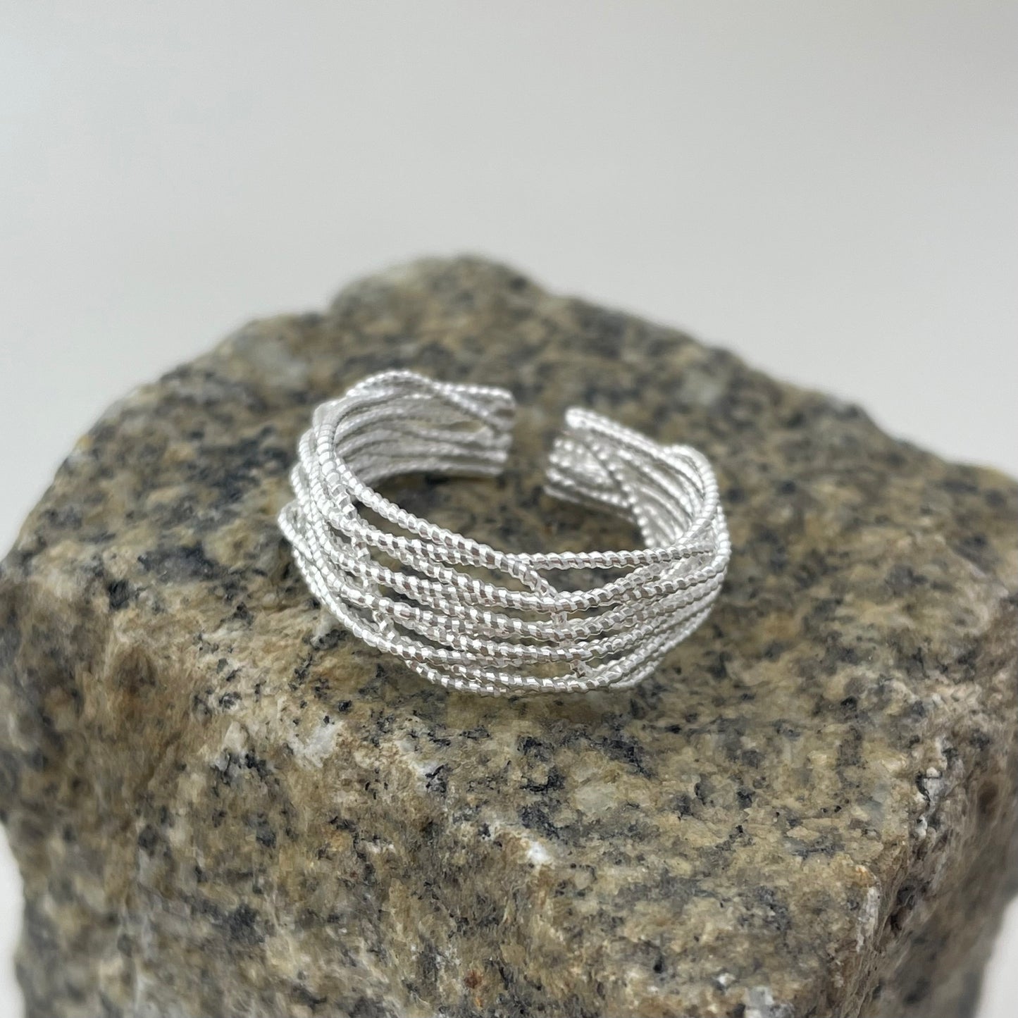 S925 Sterling Silver Sparkling Open Ring