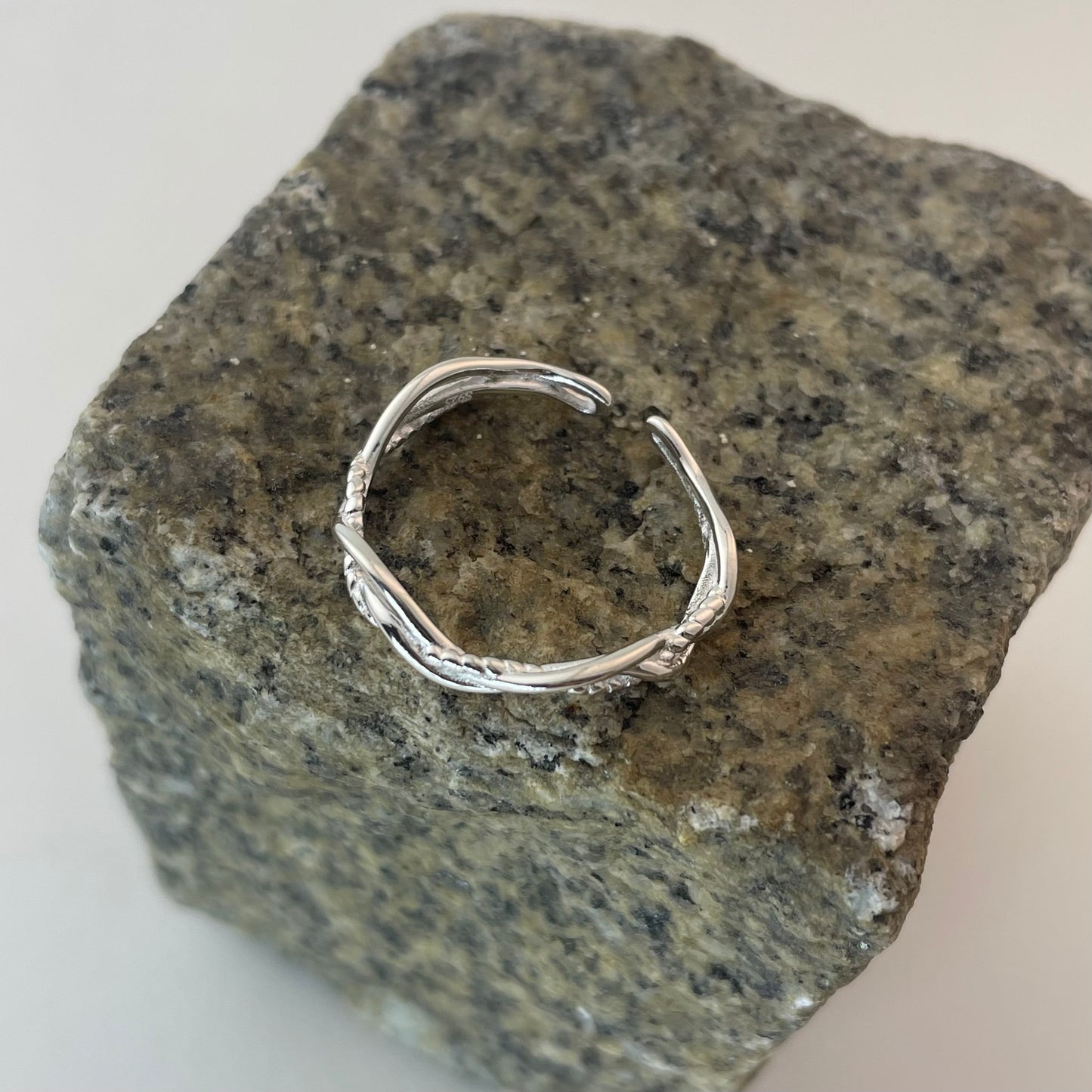 S925 Sterling Silver Multi-Layer Twisted Ring