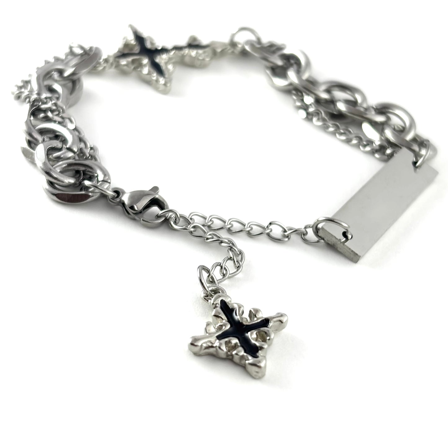 Dissolving Dark Cross Bracelet