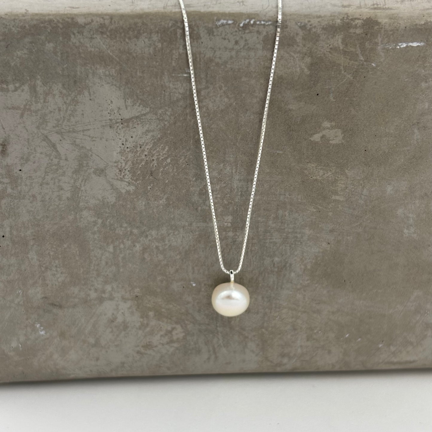 S925 Sterling Silver Freshwater Pearl Pendant Necklace