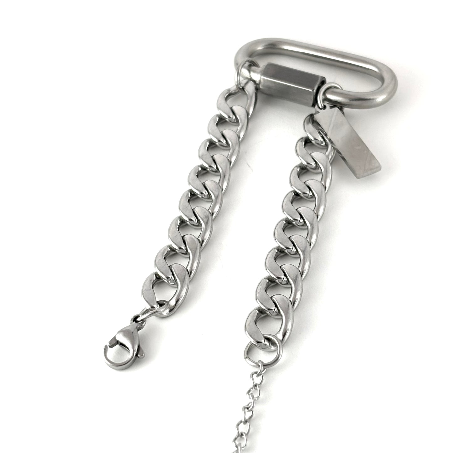 Titanium Steel Oval Screw Clasp Bracelet