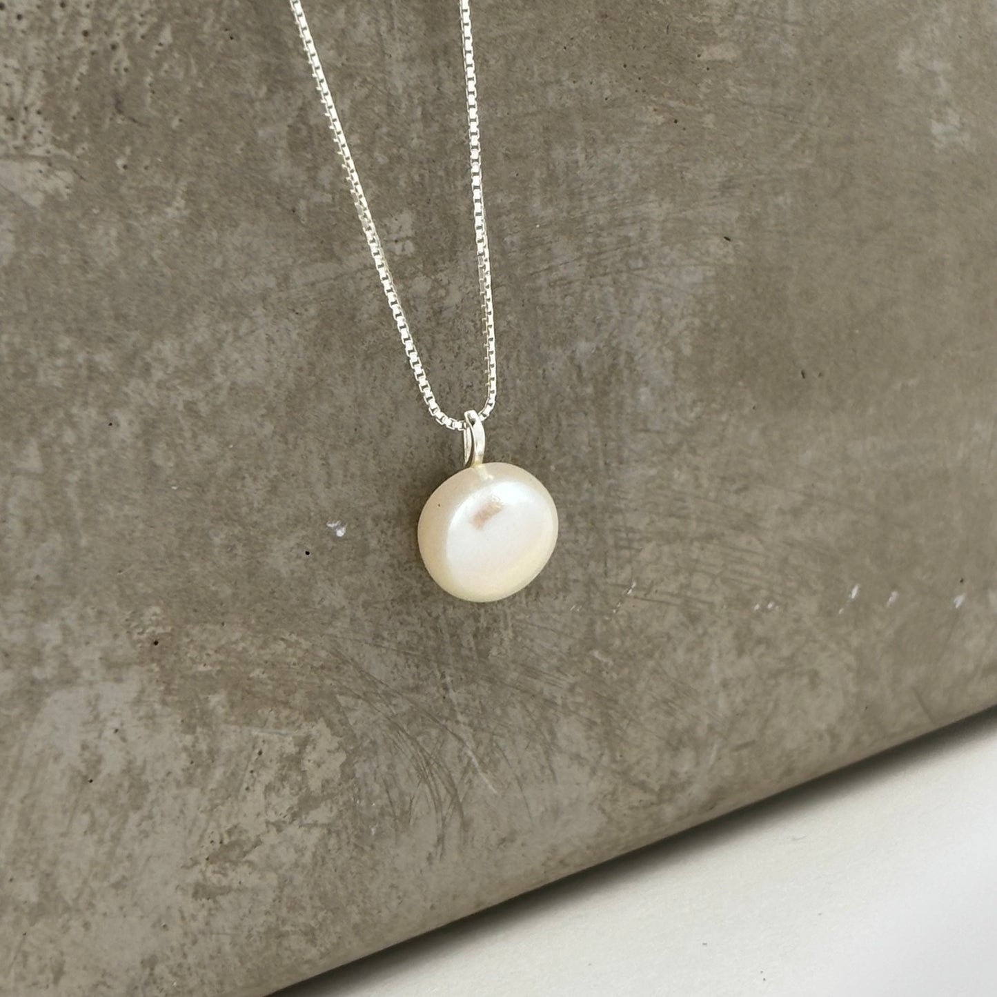 S925 Sterling Silver Freshwater Pearl Pendant Necklace