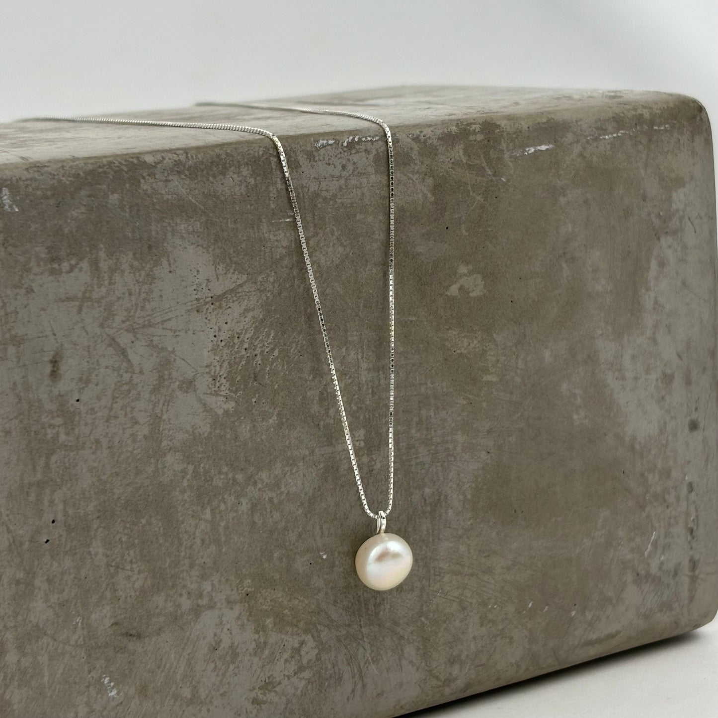 S925 Sterling Silver Freshwater Pearl Pendant Necklace