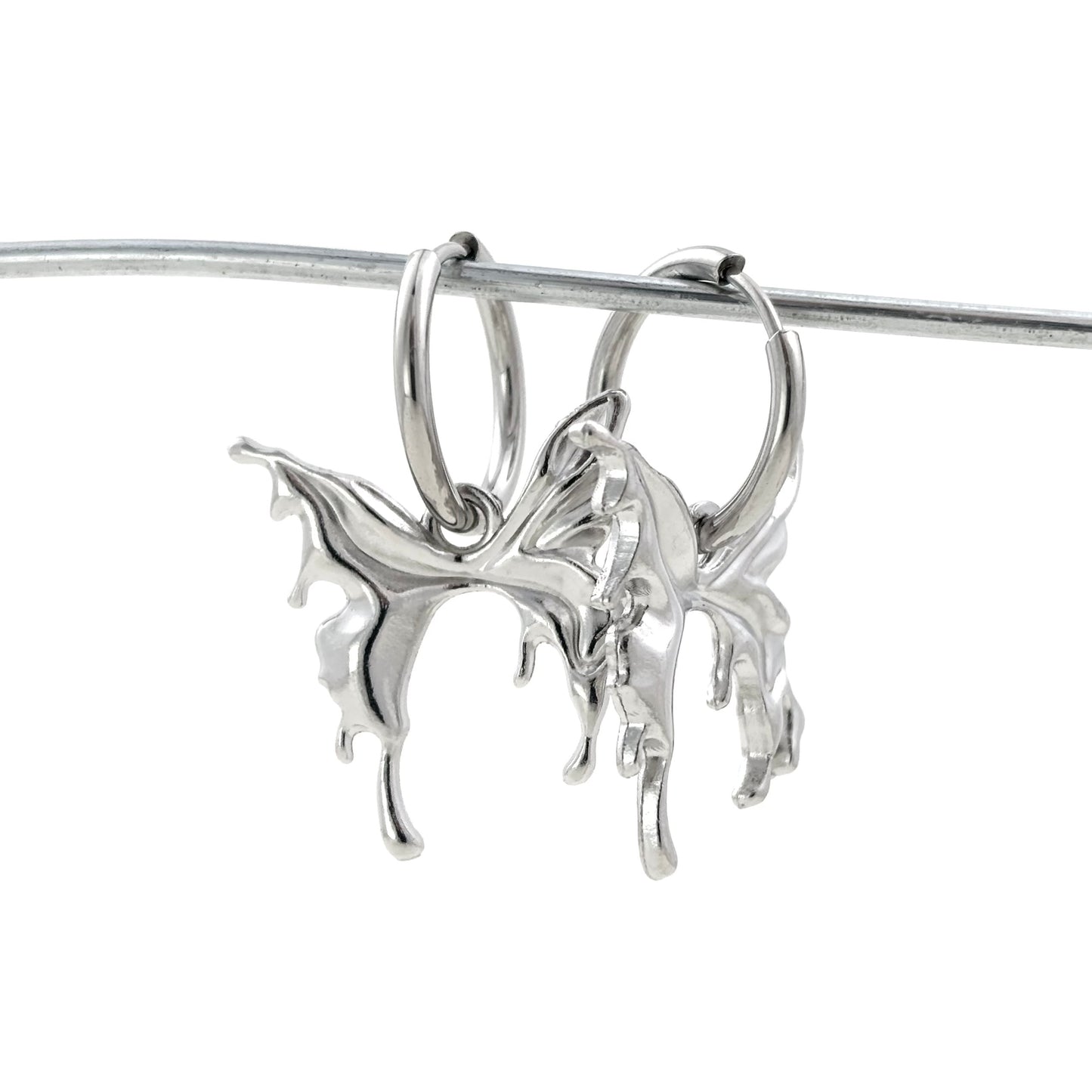 Customized Titanium Elegant Butterfly Earrings