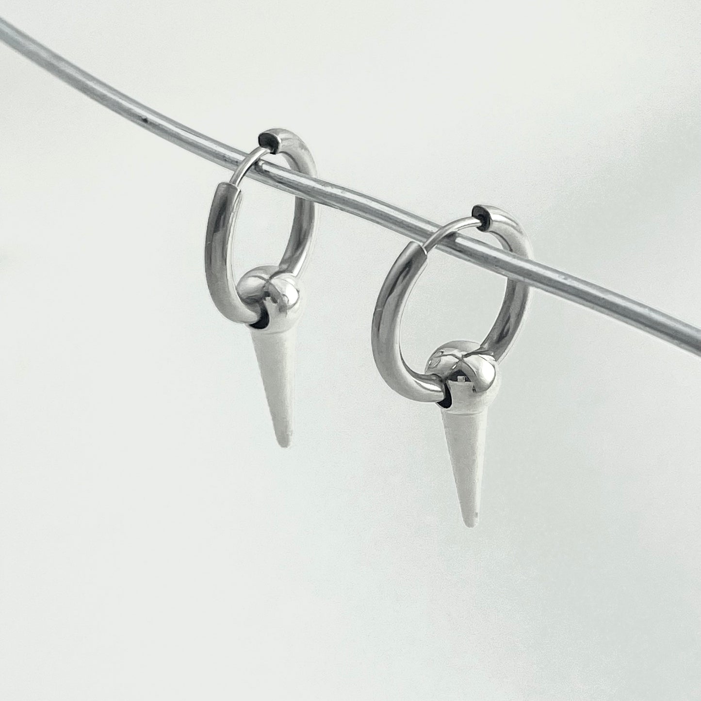 Titanium Steel Bullet Earring