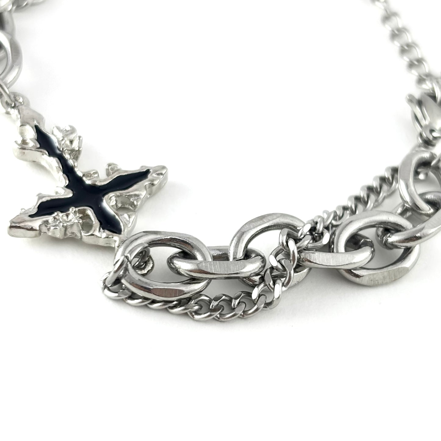 Dissolving Dark Cross Bracelet