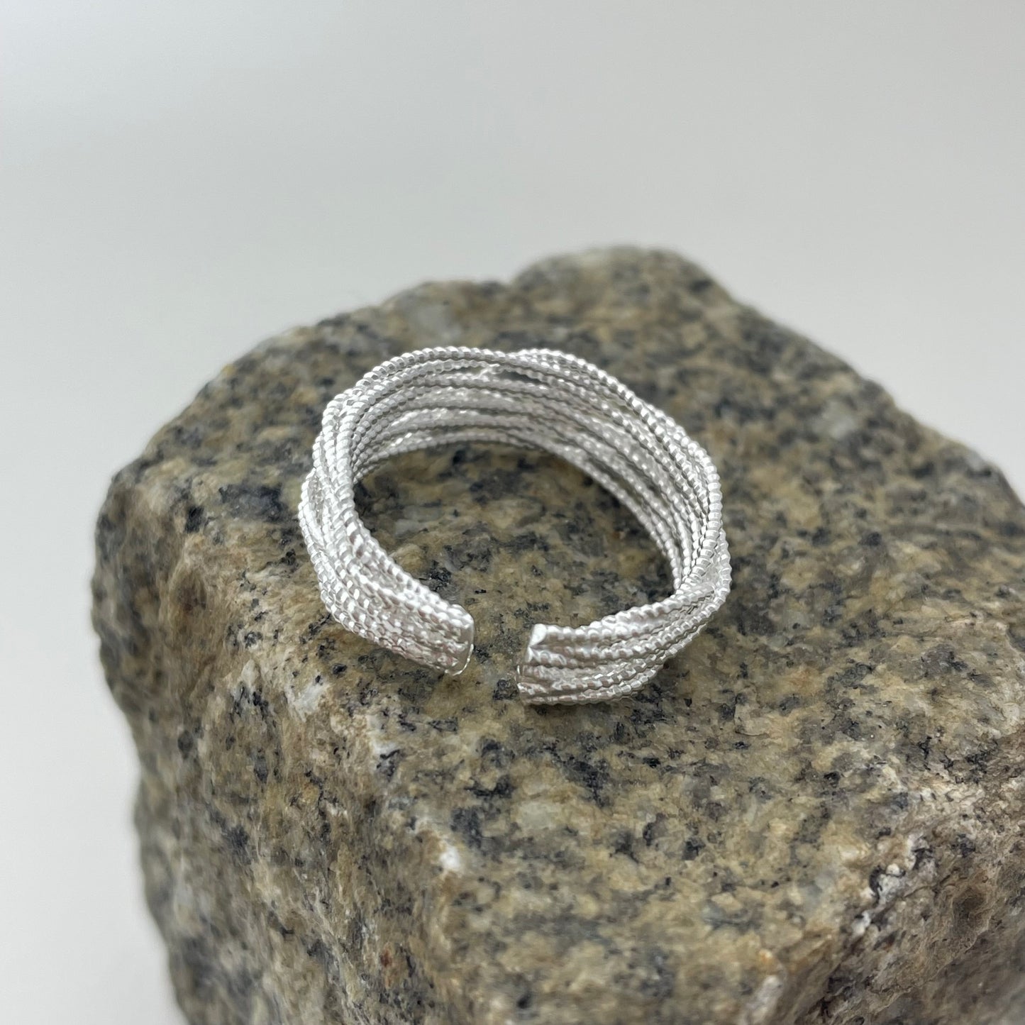 S925 Sterling Silver Sparkling Open Ring