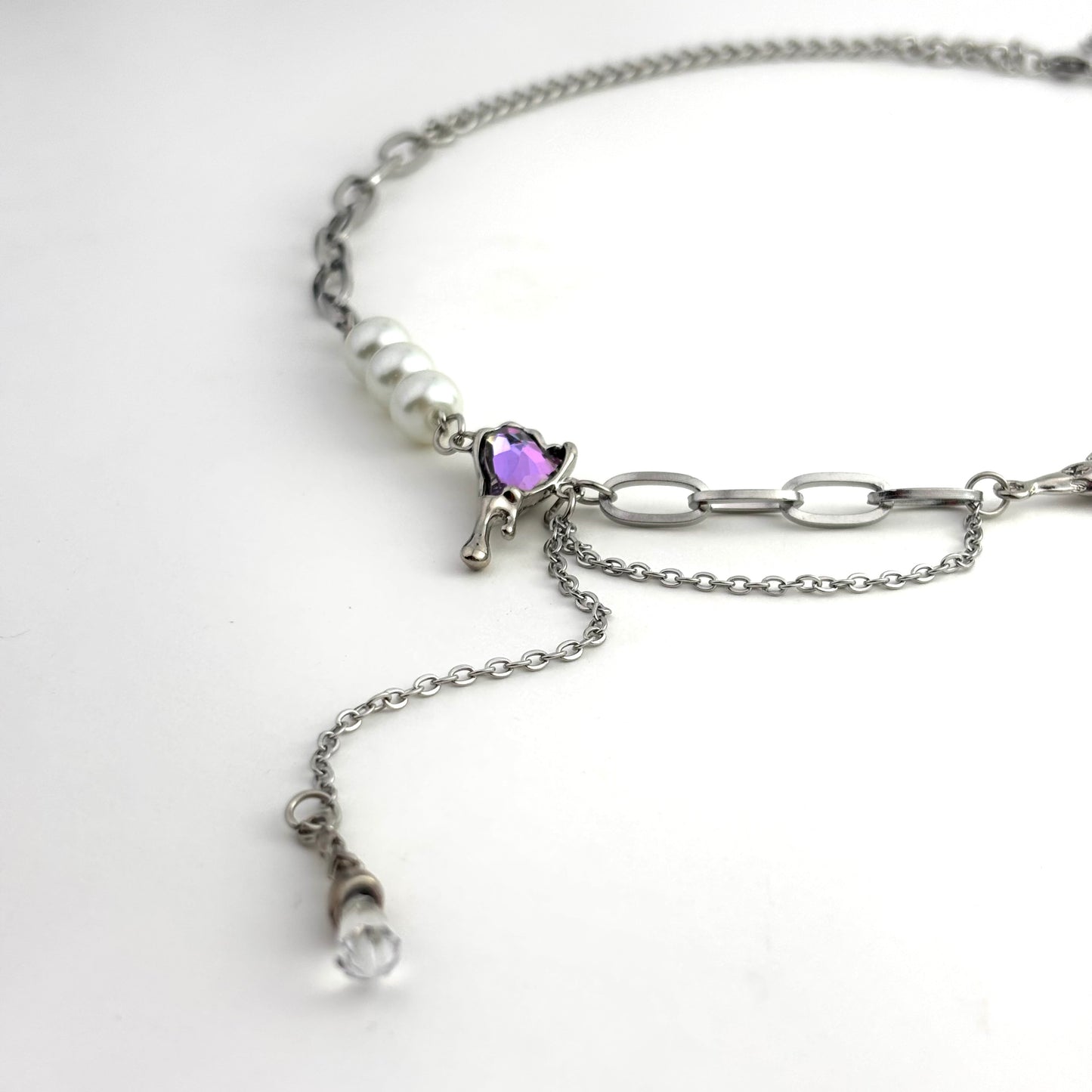 Purple Heart Irregular Necklace