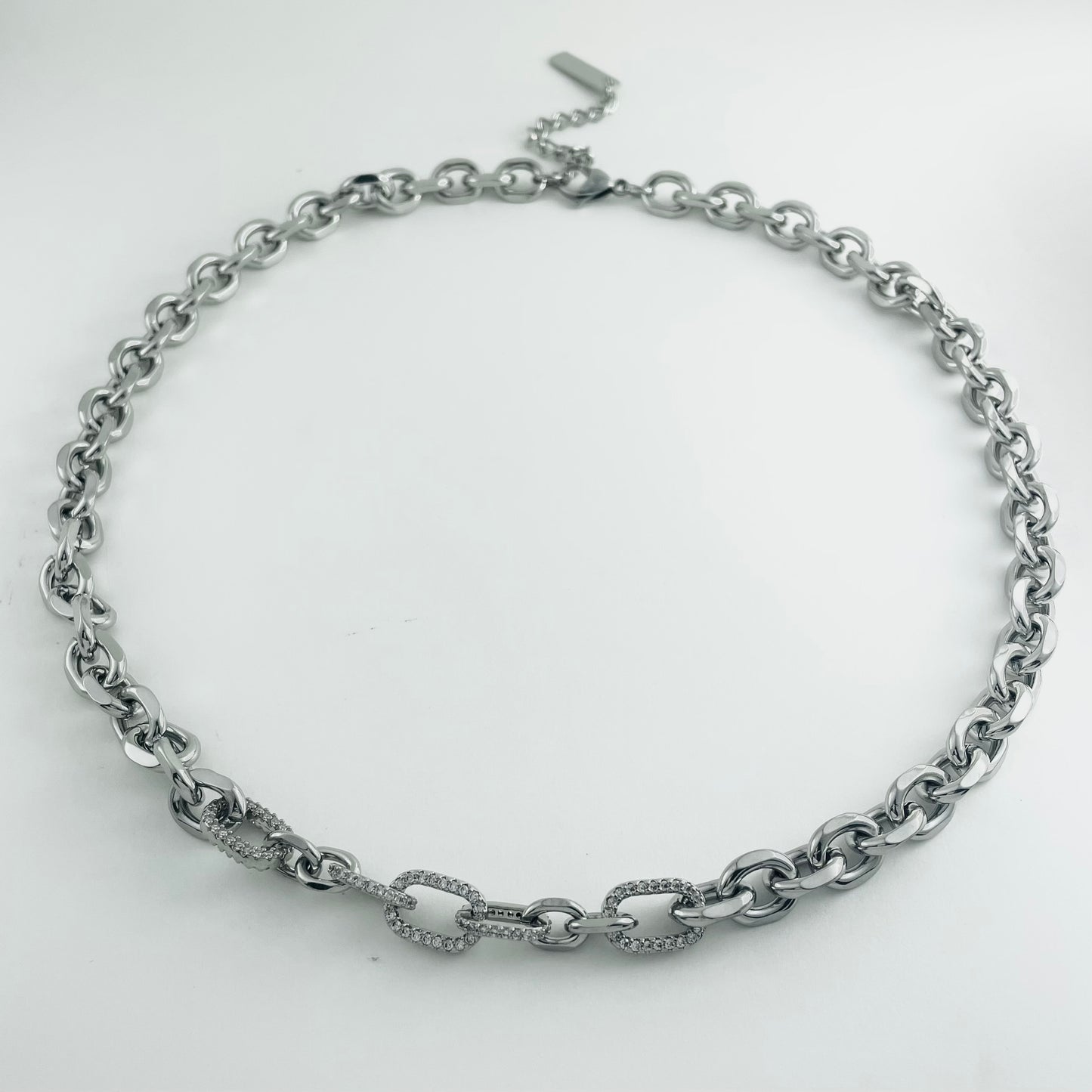Zircon Geometric Mosaic Necklace