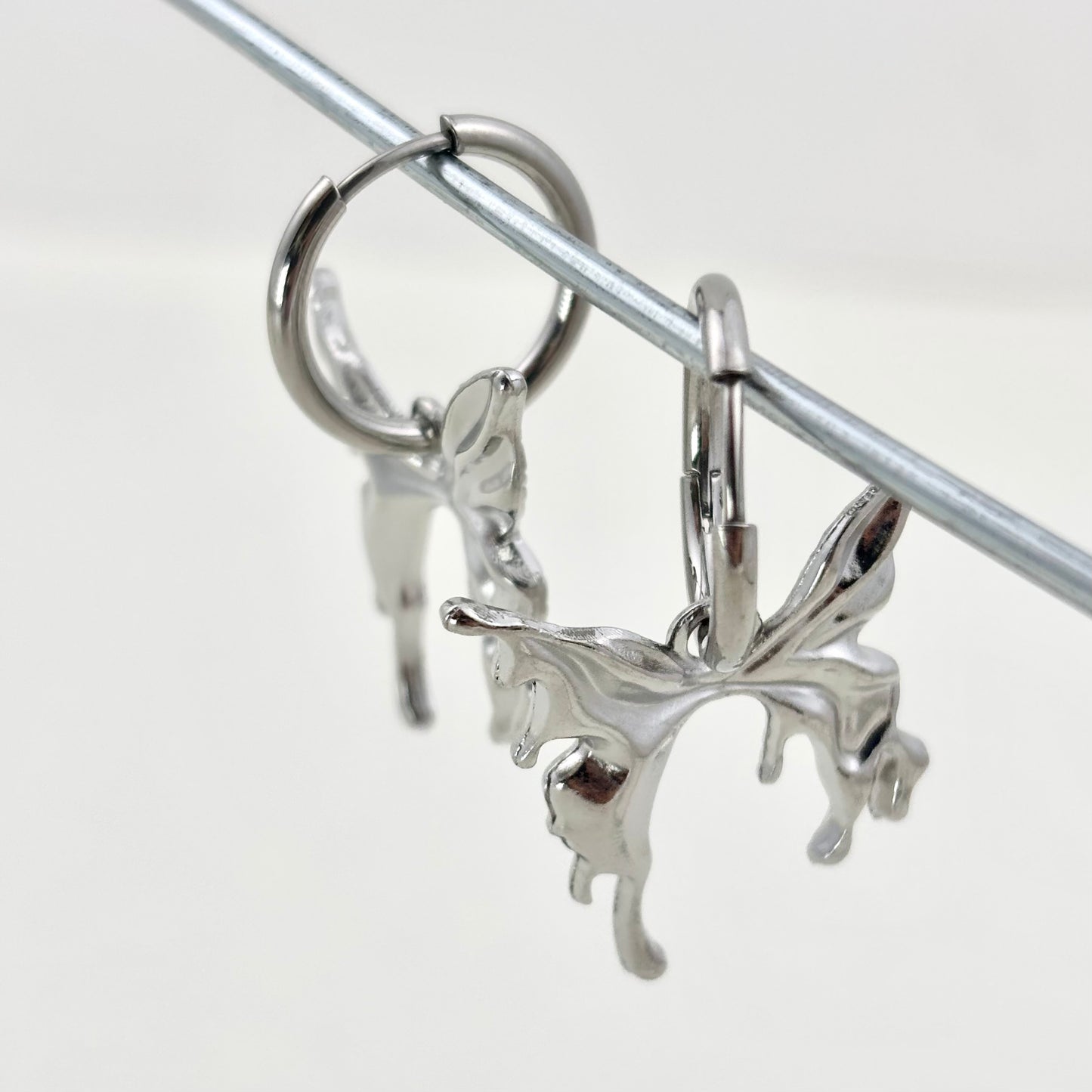 Customized Titanium Elegant Butterfly Earrings