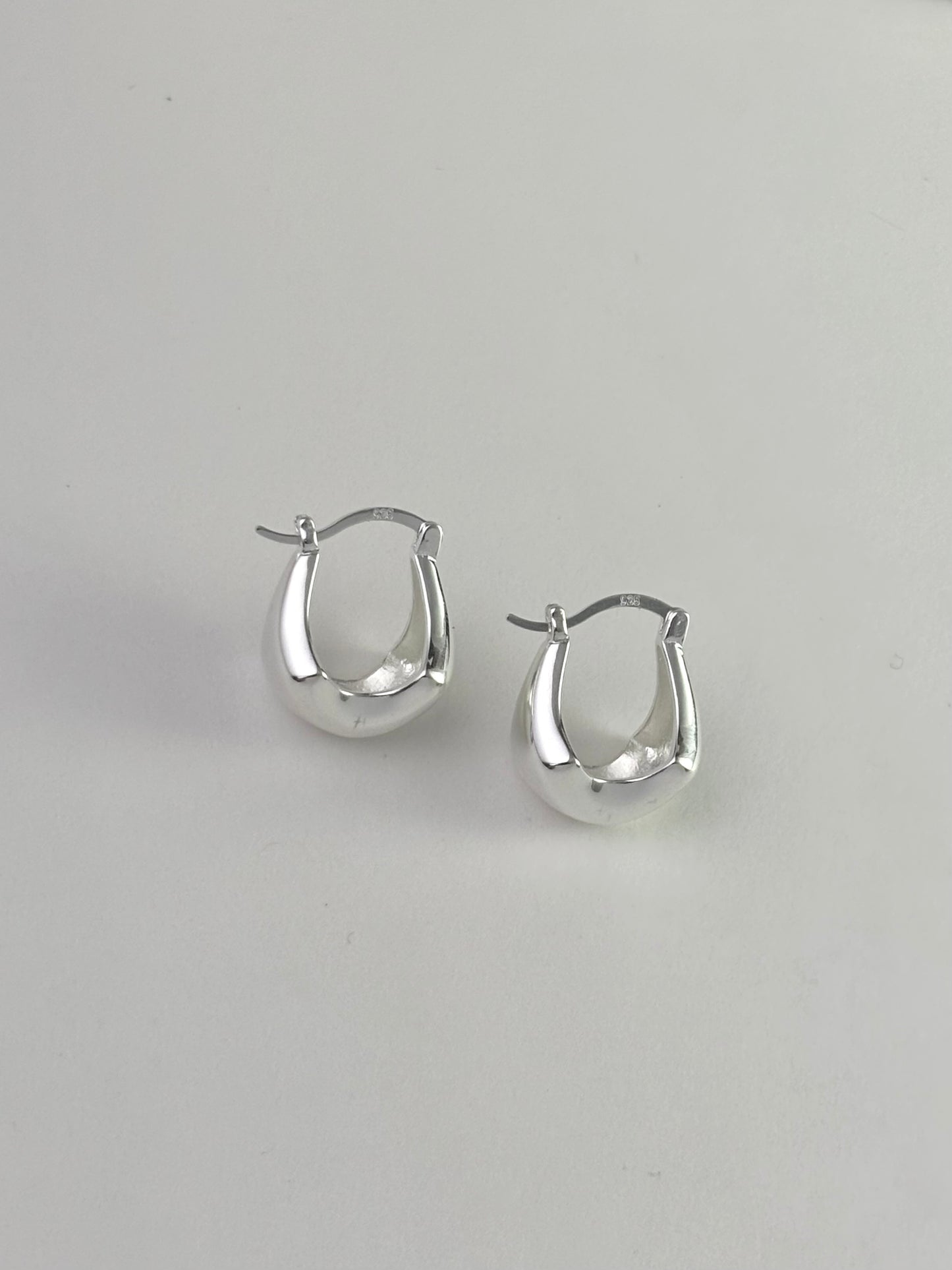 S925 Sterling Silver Wide Earrings