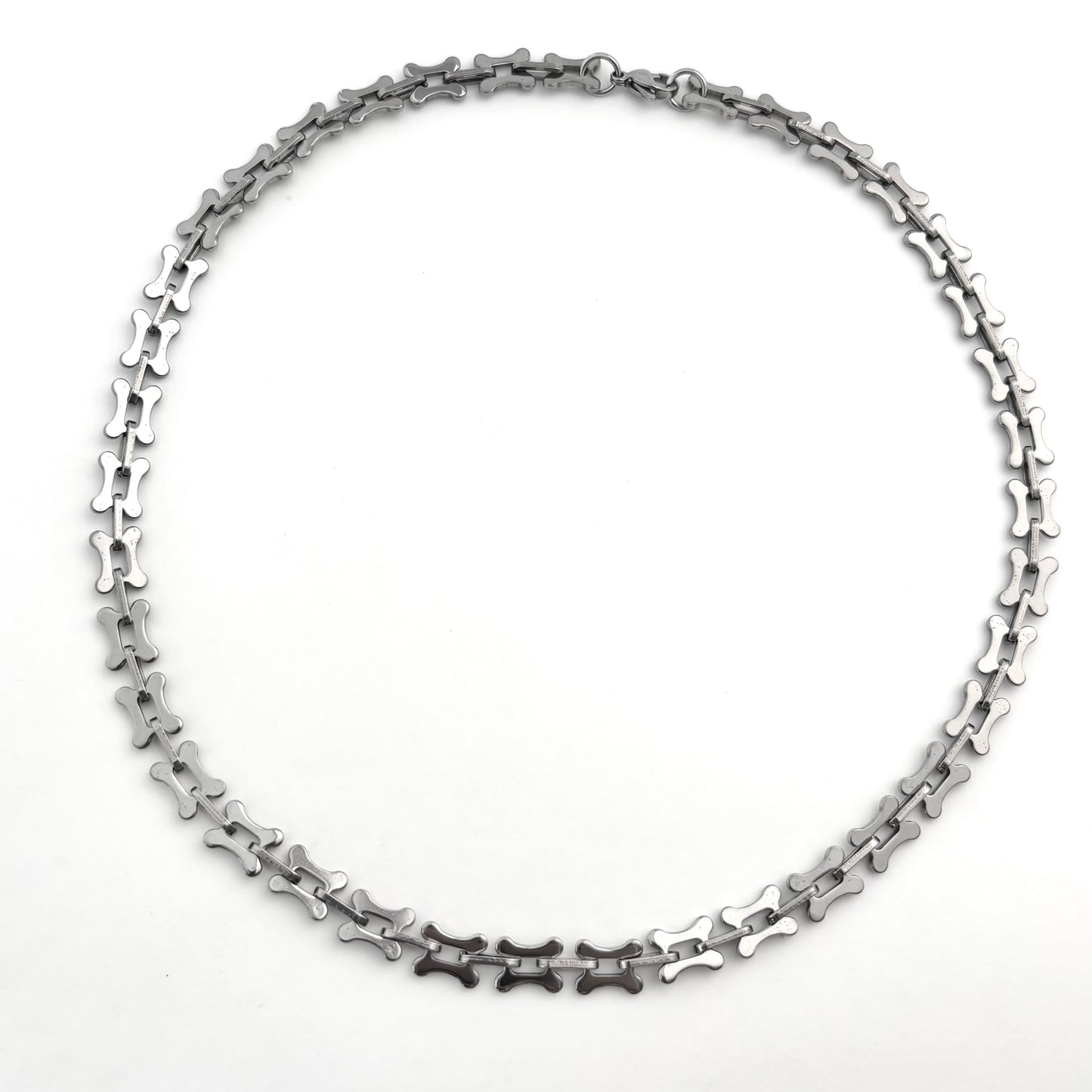 Titanium Steel Glossy Cross Link Necklace