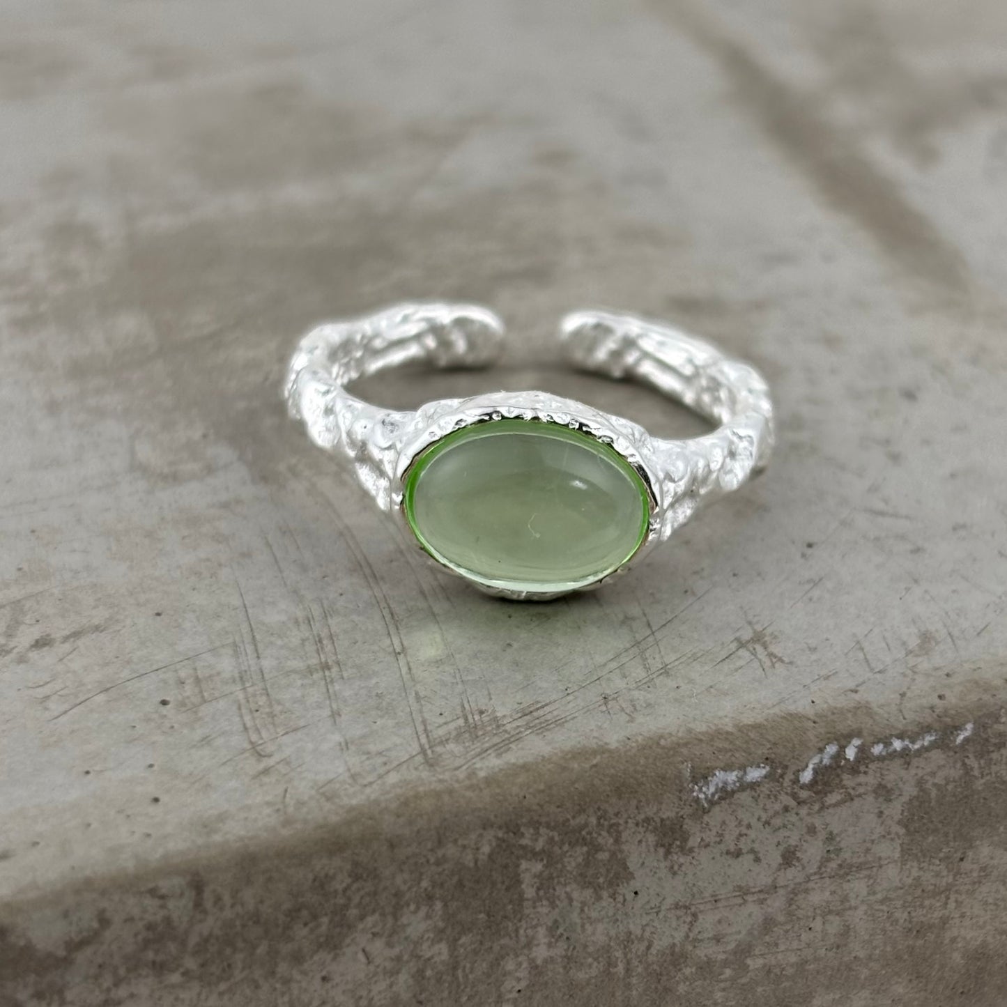 S925 Sterling Silver Emerald Ring