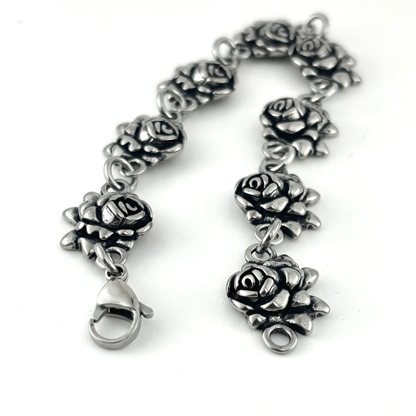 Titanium Chunky Rose Bracelet