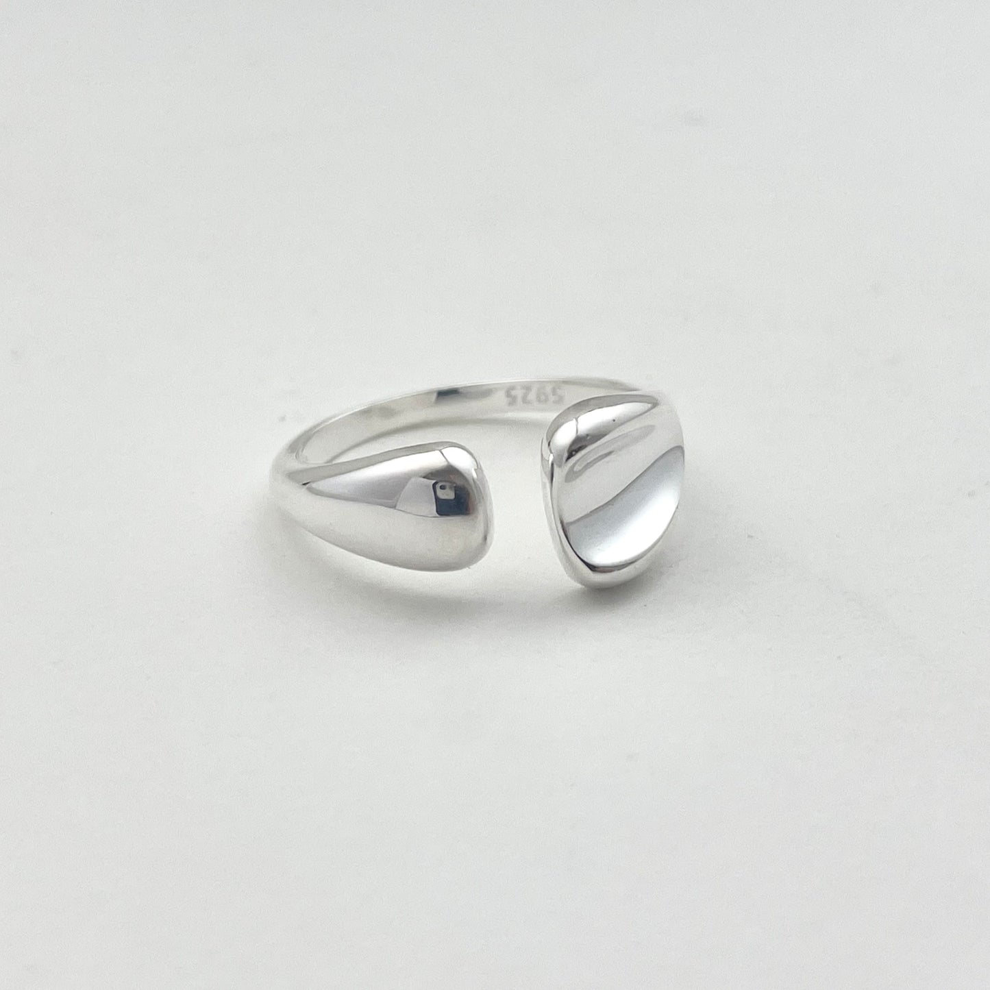 S925 Sterling Silver Irregular Geometric Ring
