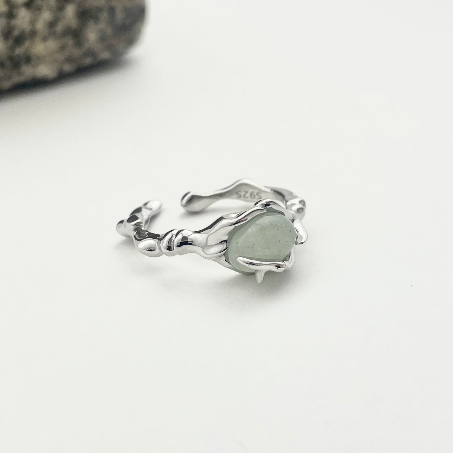 S925 Sterling Silver New Bamboo-Knot Ring
