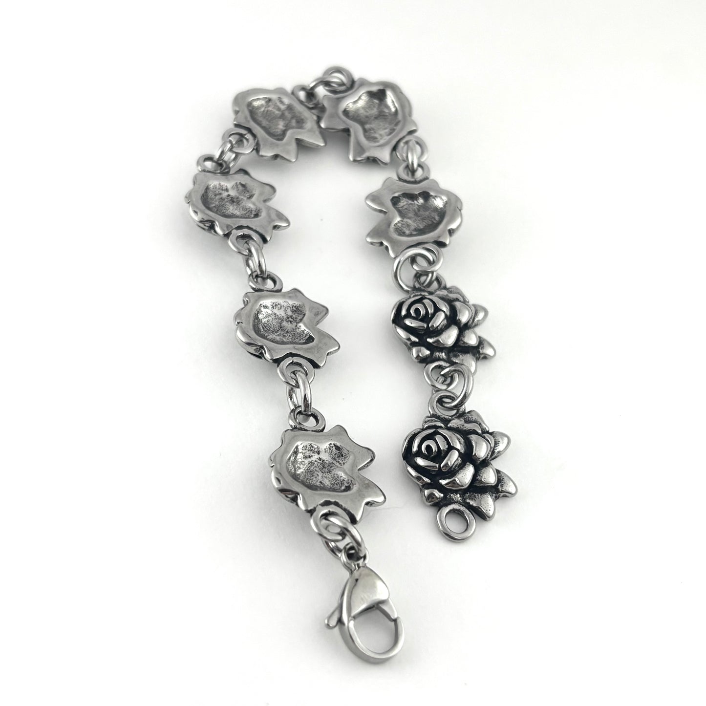 Titanium Chunky Rose Bracelet