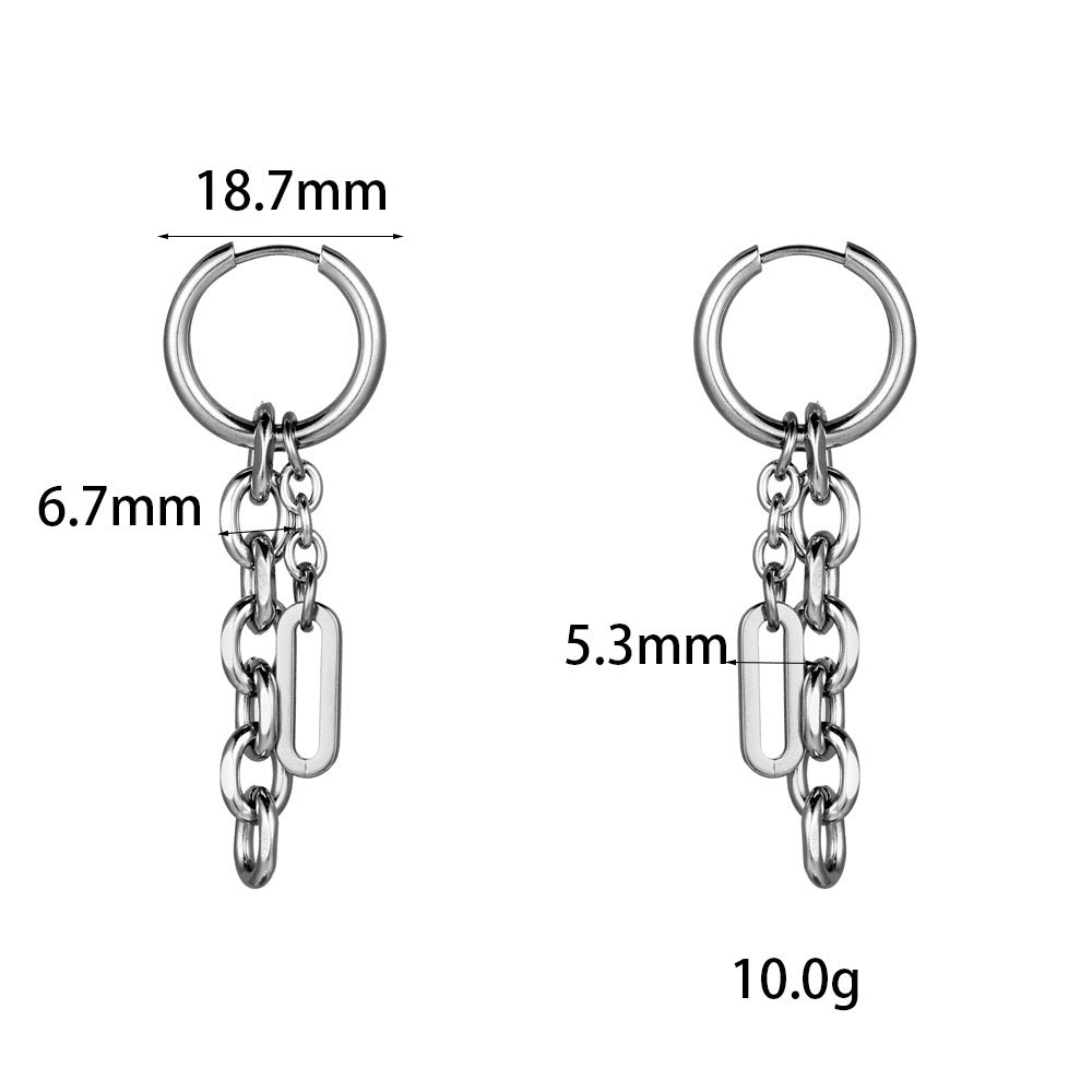 Titanium Earring
Irregular Chain Link Earrings