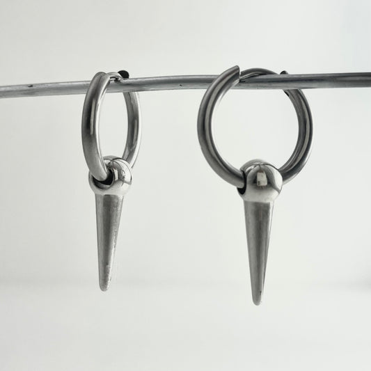 Titanium Steel Bullet Earring